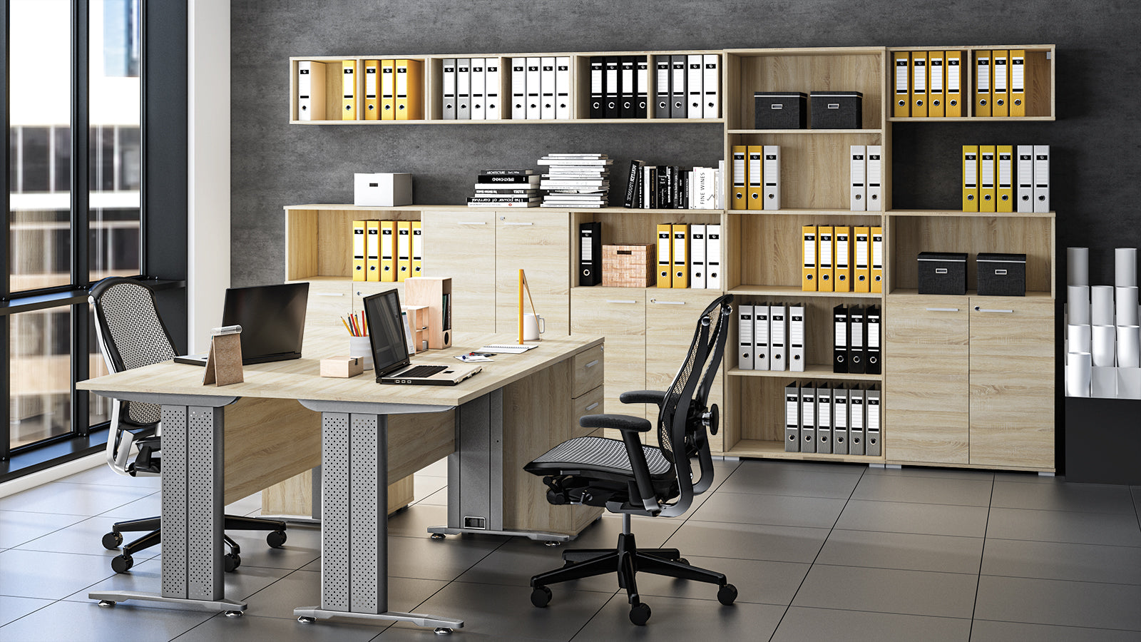 Étagère Moderne avec Bordure ABS - Panneau Laminé Résistant - Lumière de Sonoma