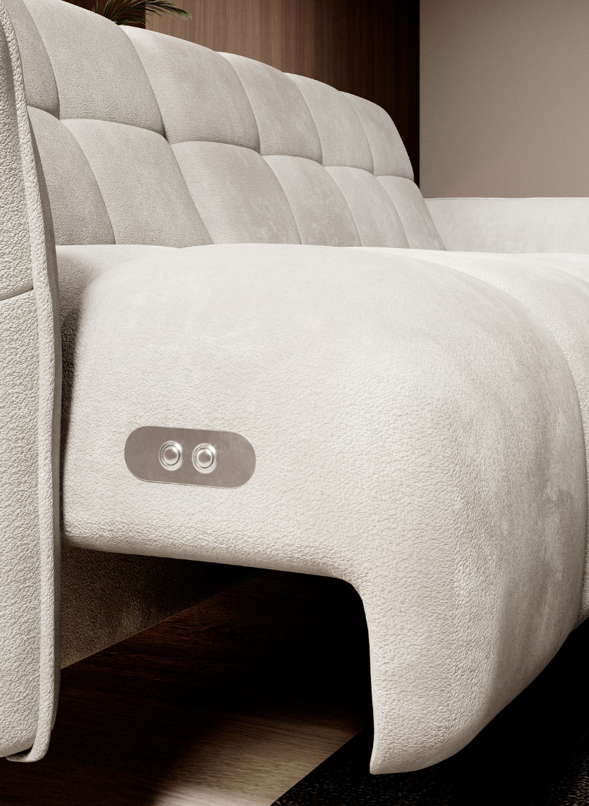 Canapé d’Angle Haut de Gamme – Réglage Électrique de l’Assise, Design Moderne, Confort Sur Mesure | Tissu Premium & Structure Robuste
