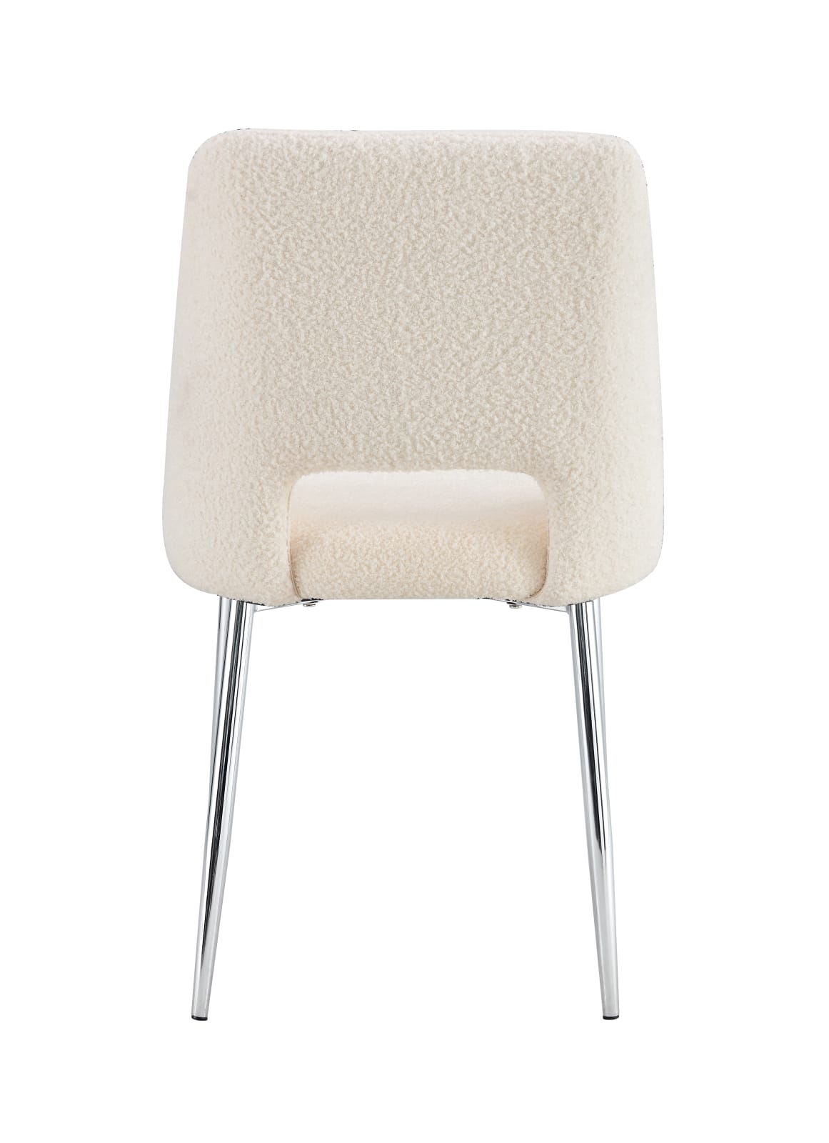 Lot de 4 chaises Mila – Revêtement doudou, velours ou tissu sergé – Pieds métal noir ou chrome