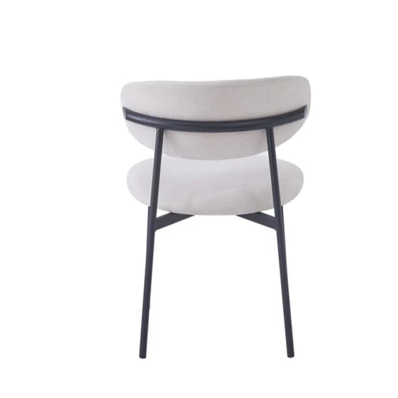 Lot de 4 Chaises en côtelé et Serge avec structure métal