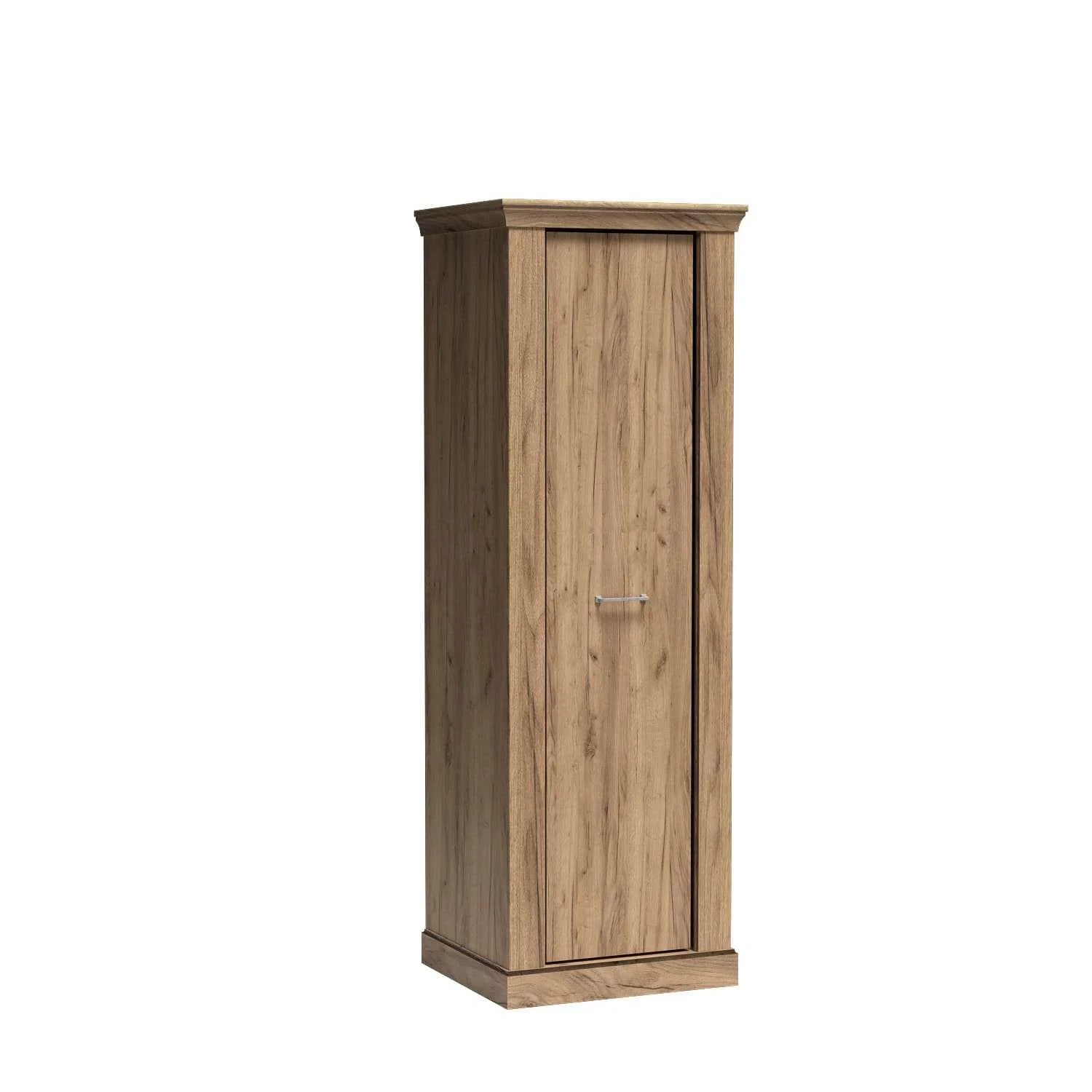Armoire une porte avec tringle et étagères