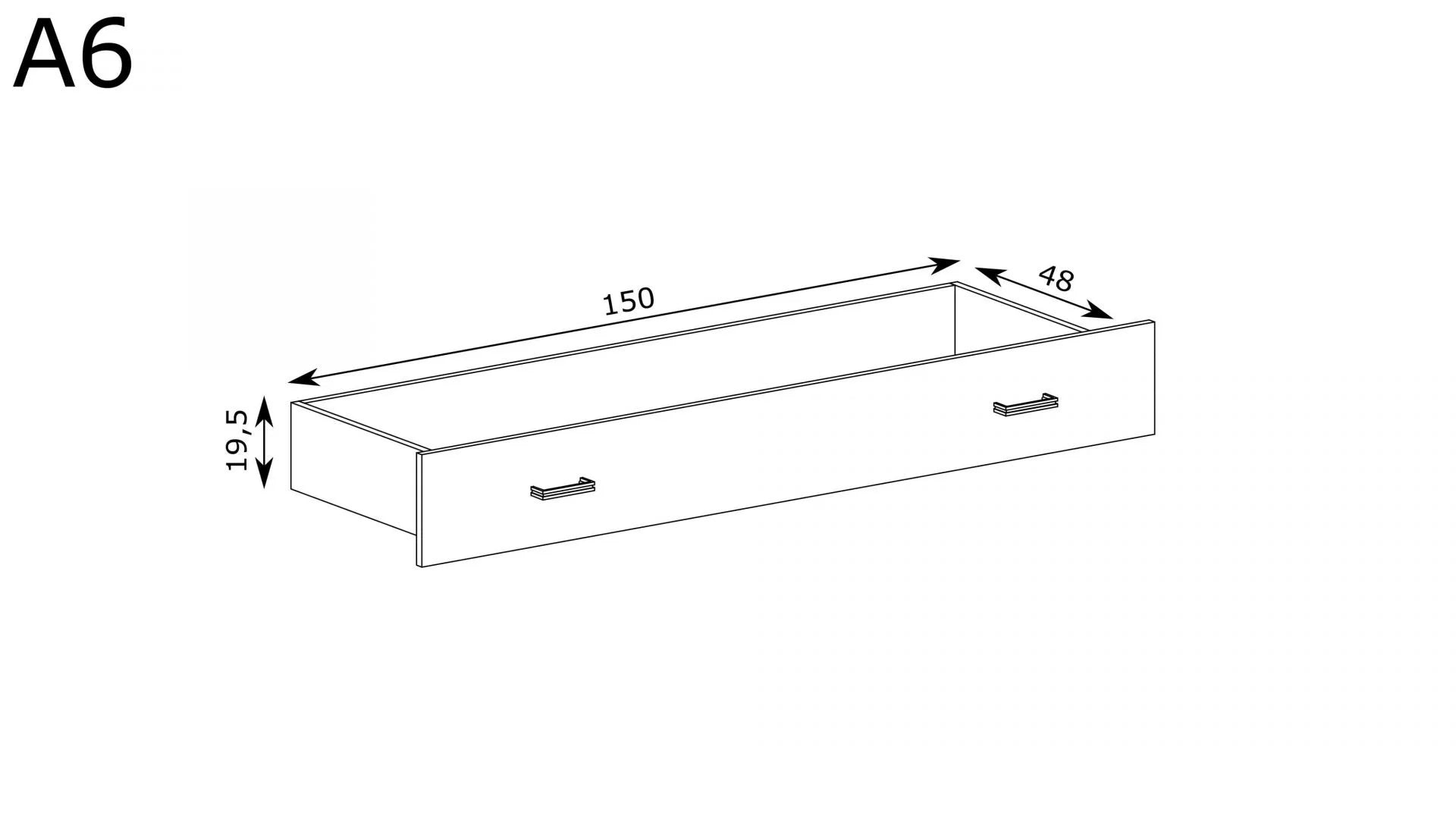 Tiroir simple compatible avec le lit A-5