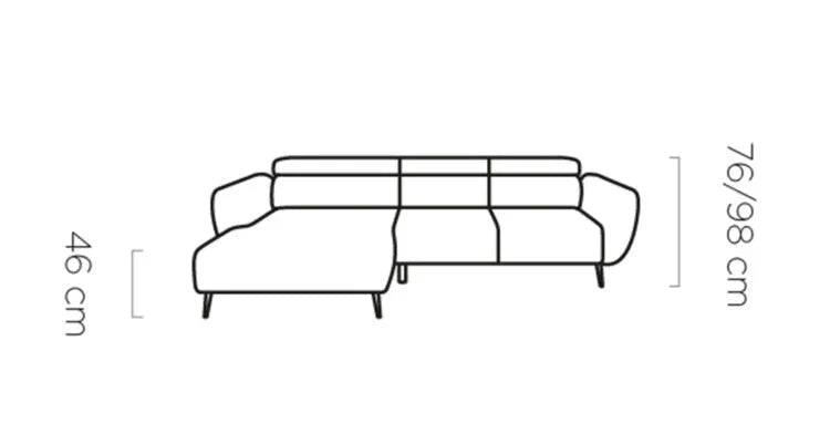 Canapé d’angle avec Assise extensible électrique - Meublei