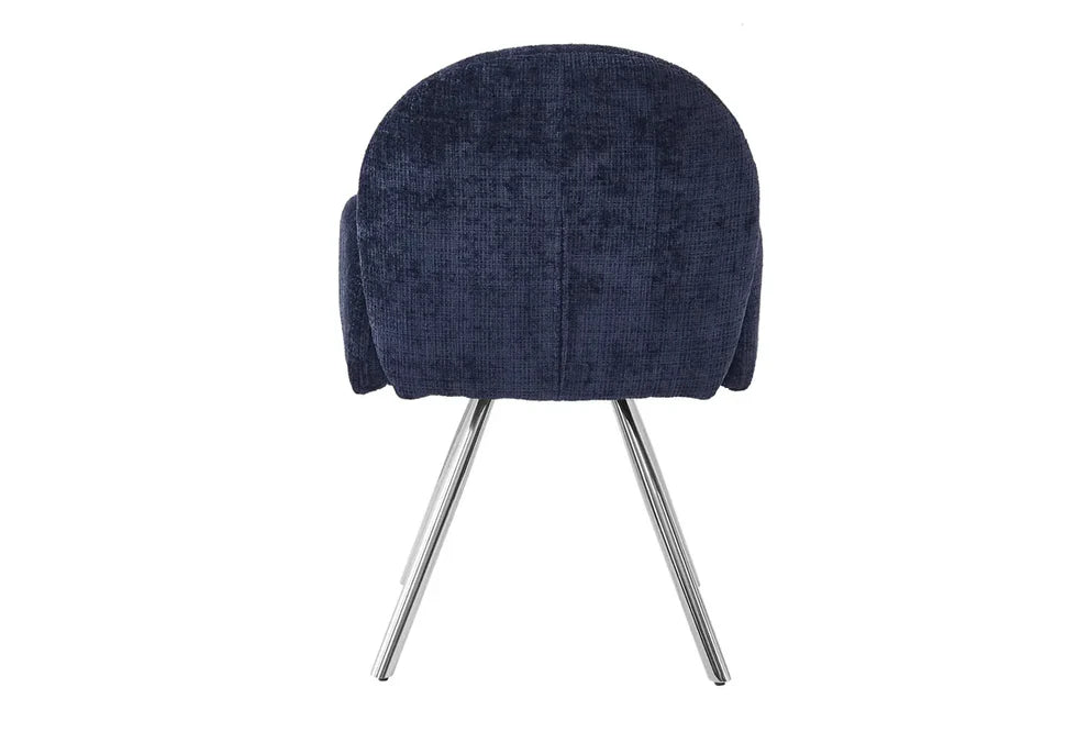 chaise salle à manger Tissu Chenille métal noir, argenté