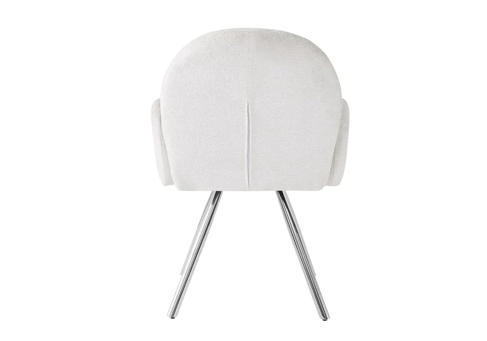 chaise salle à manger Tissu Chenille métal noir, argenté