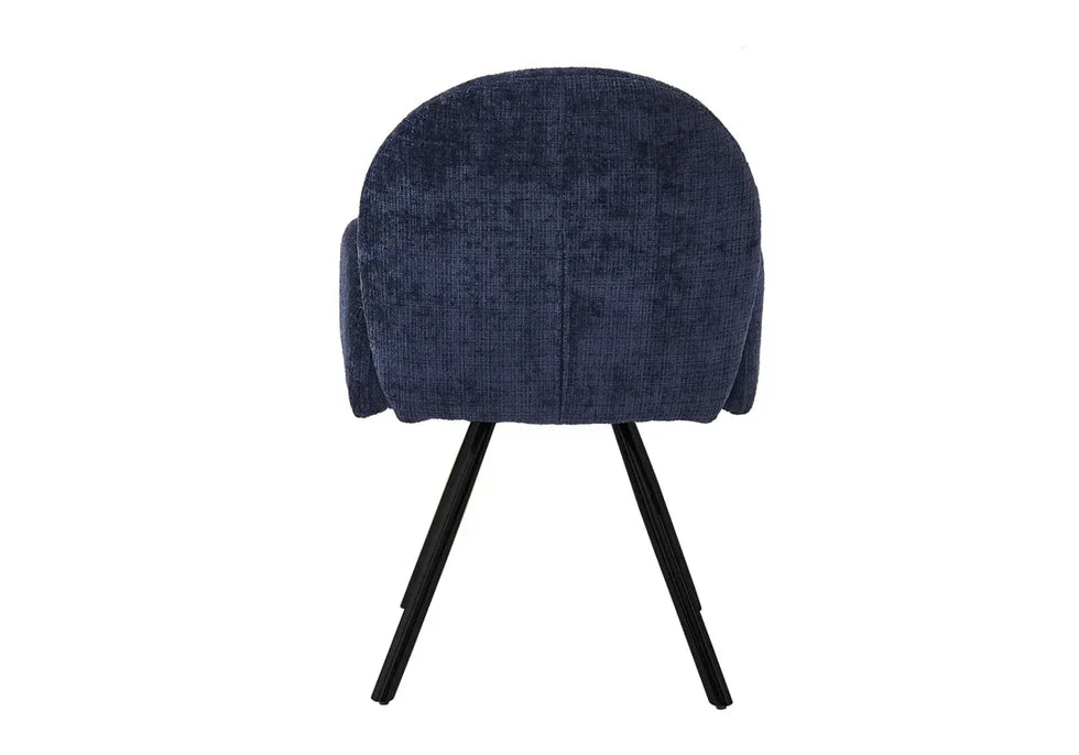 chaise salle à manger Tissu Chenille métal noir, argenté