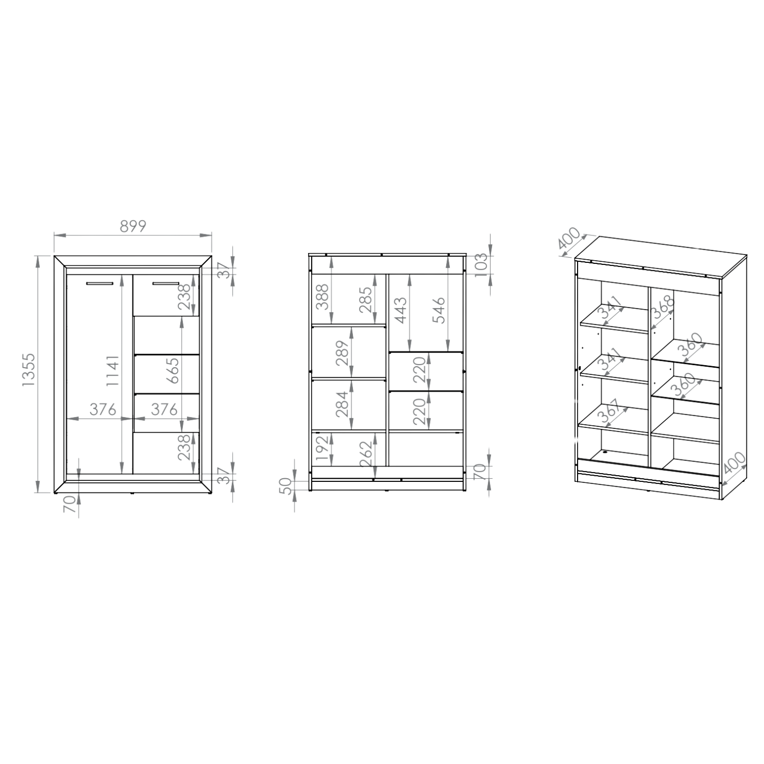 Vitrine Basse en Chêne de Lefkas et Noir – Style Industriel, Fonction Réversible et Éclairage LED en Option