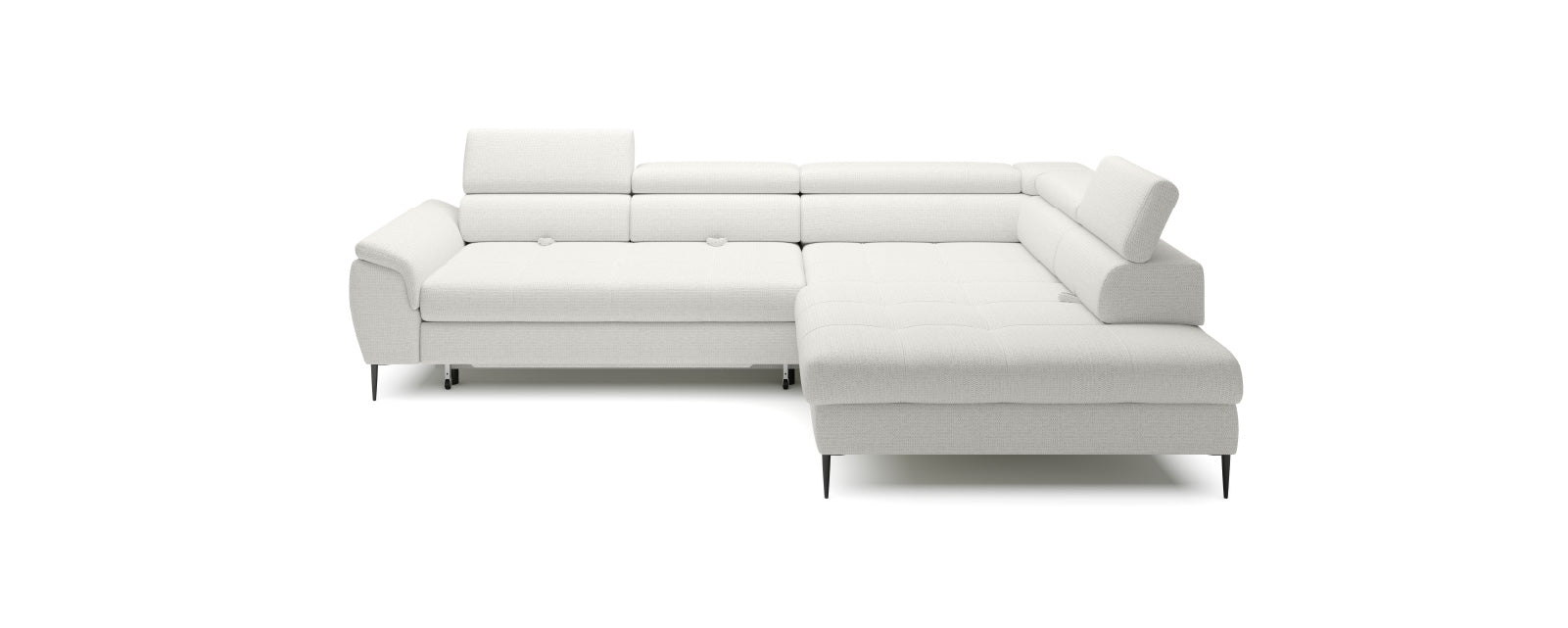 Canapé d’angle spacieux avec couchage et rangement intégré