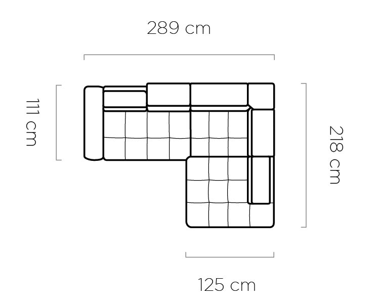 Canapé d’angle spacieux avec couchage et rangement intégré