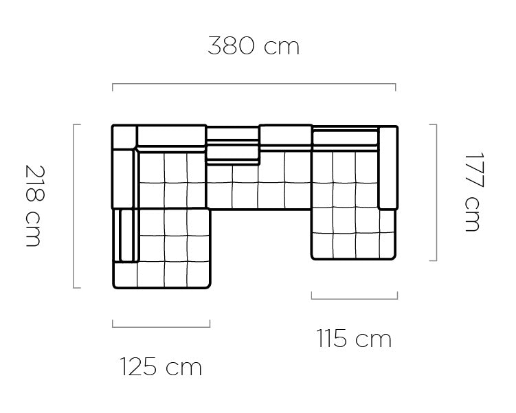 Canapé d'angle XL avec fonction lit et coffre de rangement intégré