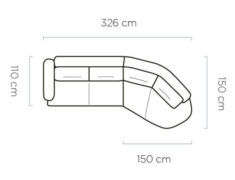 Canapé d'angle moderne avec extension électrique, fonction relax et suspension à ressorts en zigzag