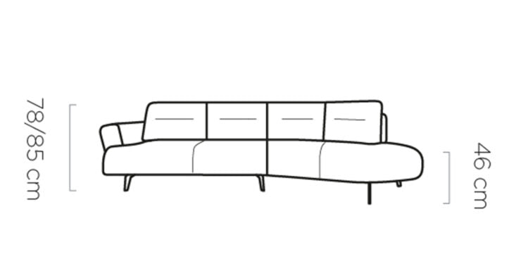 Canapé d'angle moderne avec extension électrique, fonction relax et suspension à ressorts en zigzag