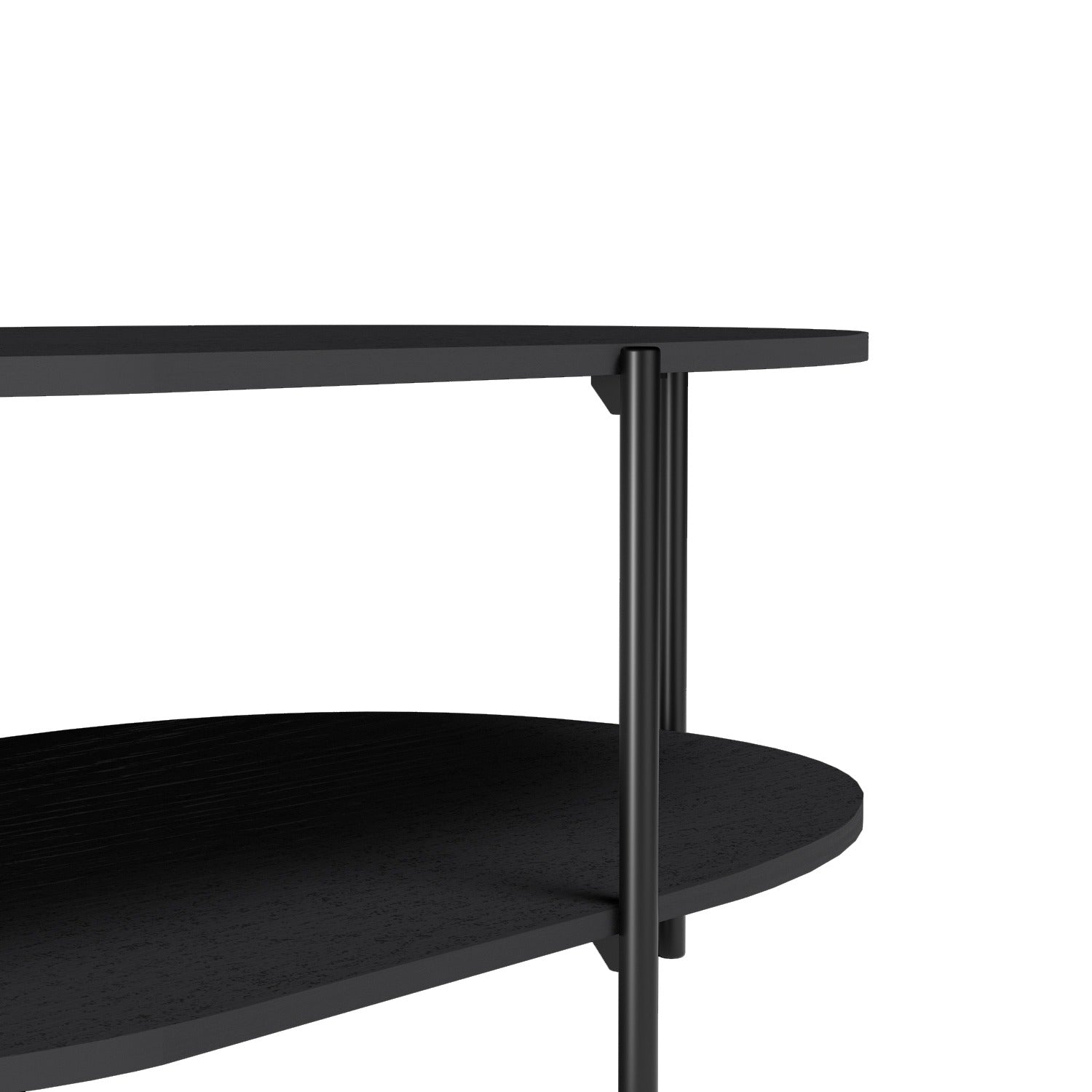Table Basse Moderne à Deux Niveaux avec Structure en Métal
