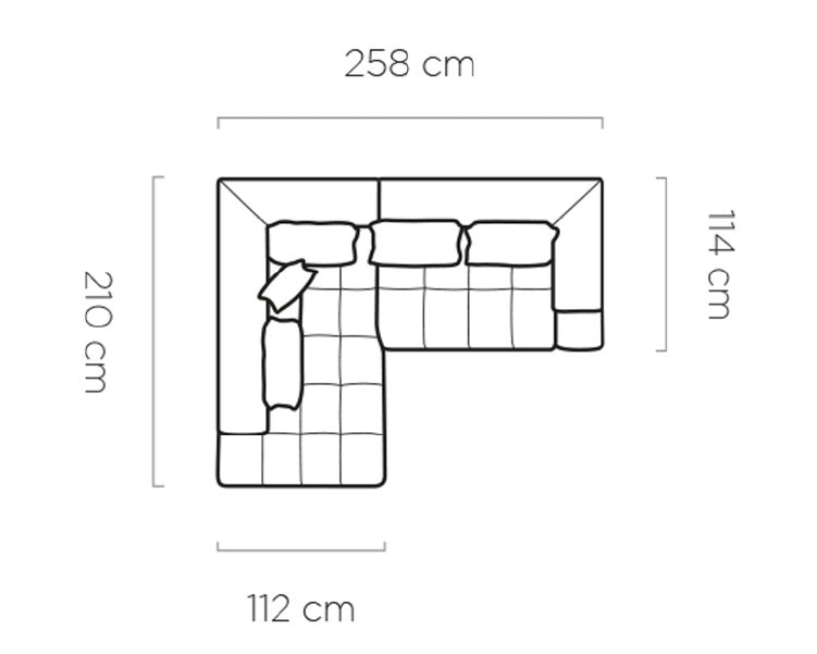 Canapé d’angle moderne avec réglage électrique de la profondeur d’assise