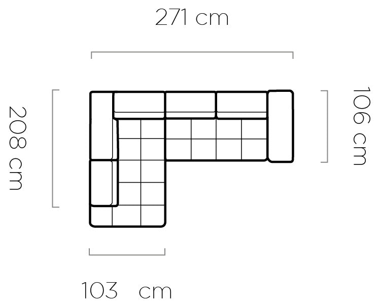 Canapé d'angle moderne avec réglage électrique de la profondeur d'assise Le canapé d'angle