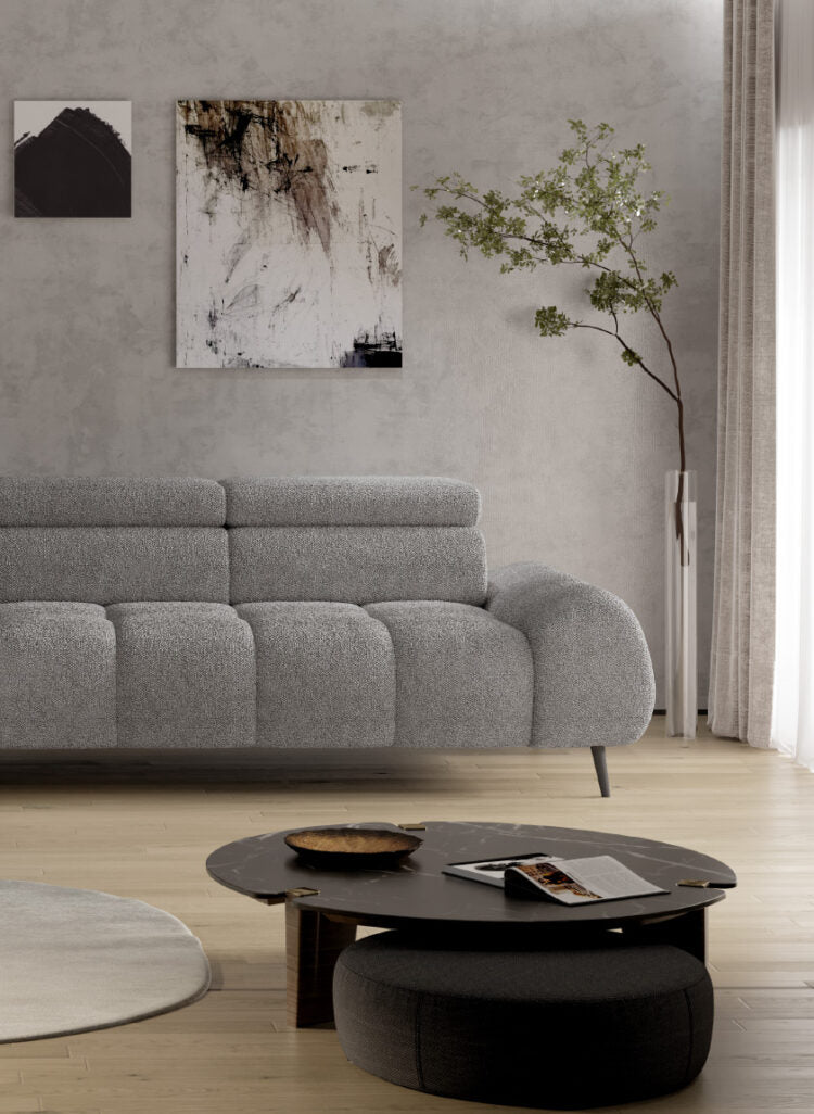 Canapé d'angle moderne avec réglage électrique de la profondeur d'assise Le canapé d'angle