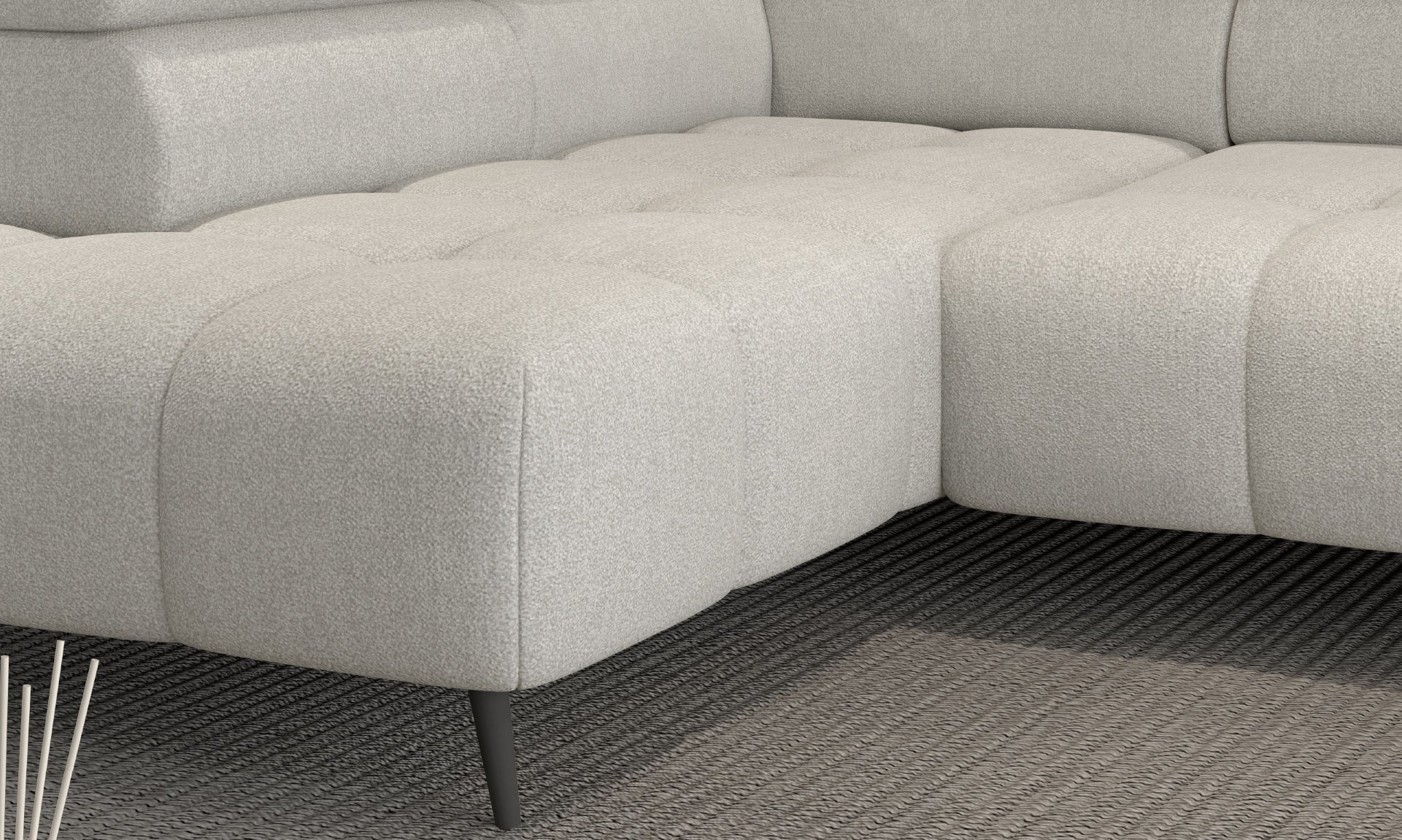 Canapé d'angle moderne avec réglage électrique de la profondeur d'assise Le canapé d'angle