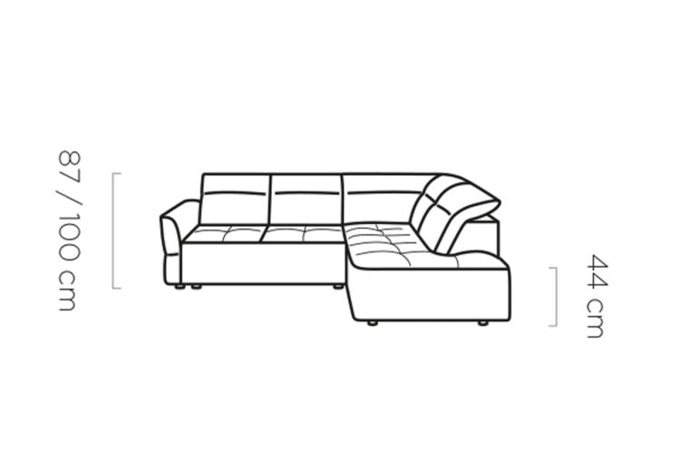 Canapé d'Angle Convertible - Design Moderne, Confort Optimal, Disponible en 3 Tailles | Canapé Réversible avec Coffre de Rangement