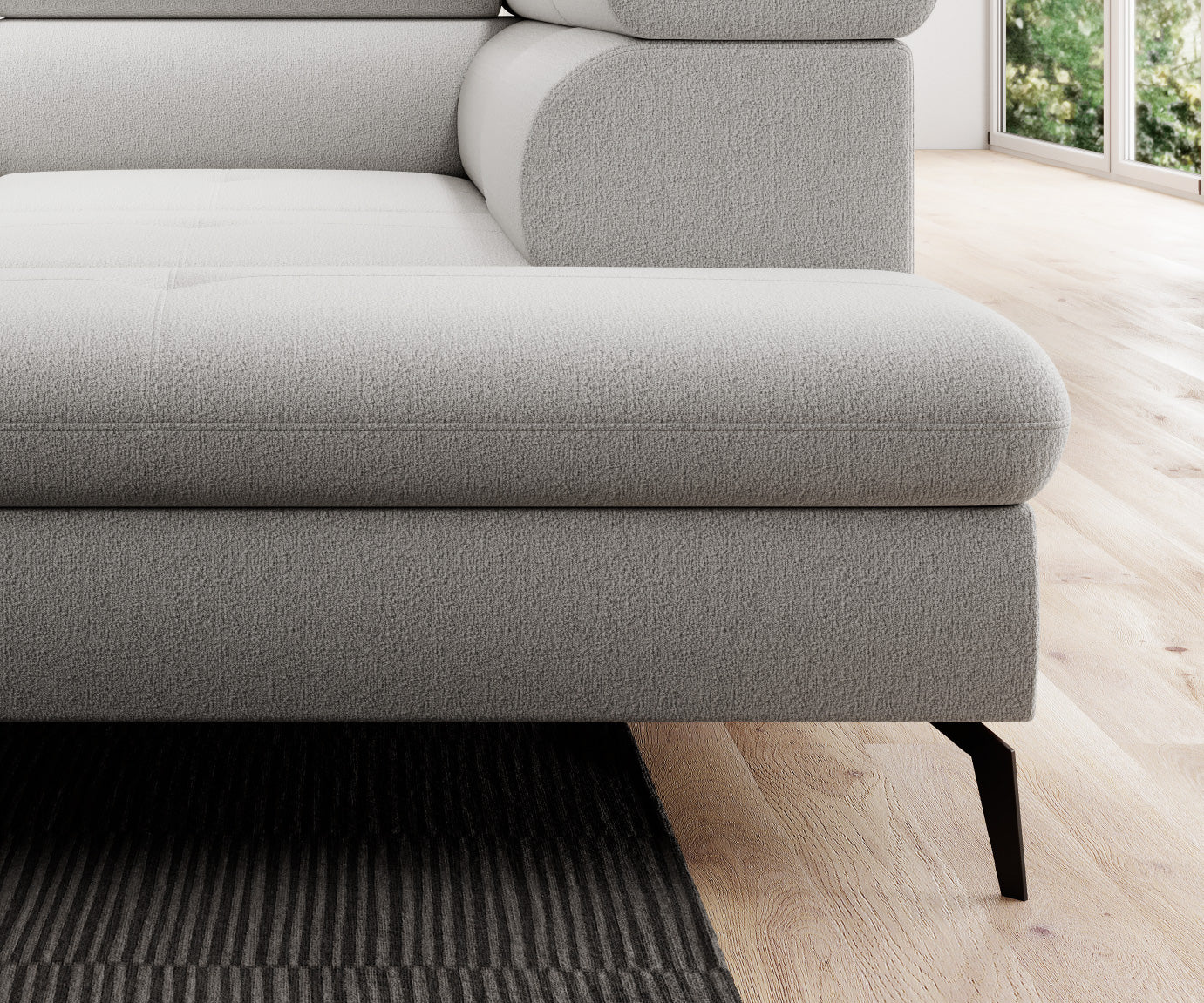 Canapé d’angle L – Design contemporain, convertible avec coffre de rangement et confort personnalisé
