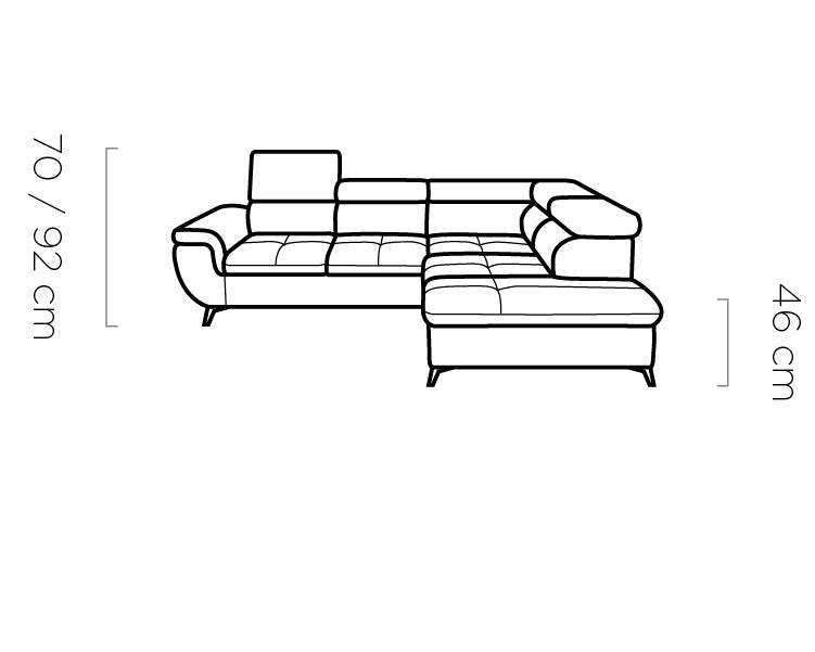 Canapé d’angle L – Design contemporain, convertible avec coffre de rangement et confort personnalisé