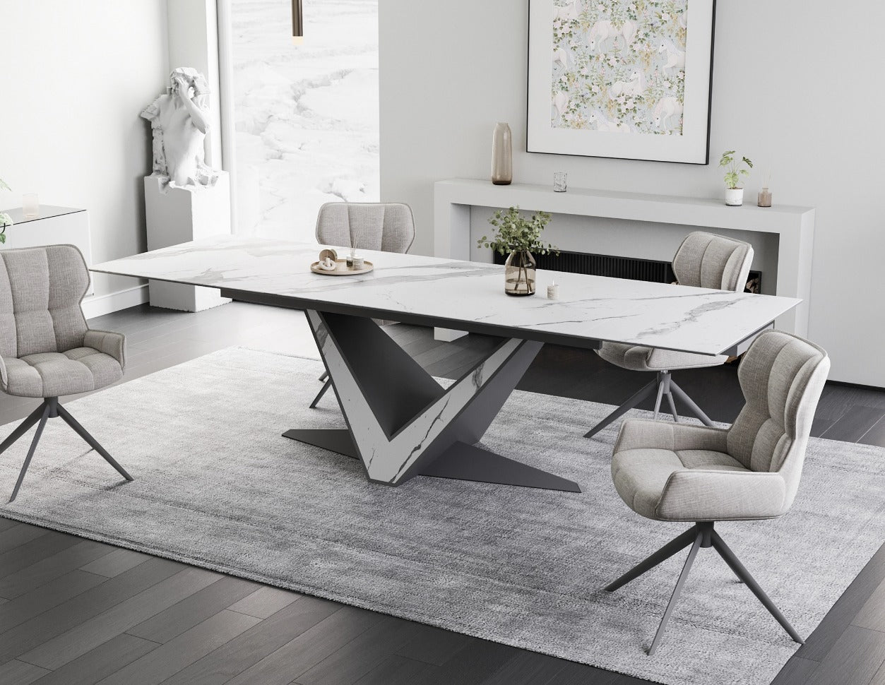 Une table de salle à manger design extensible et élégante : la collection Luisa