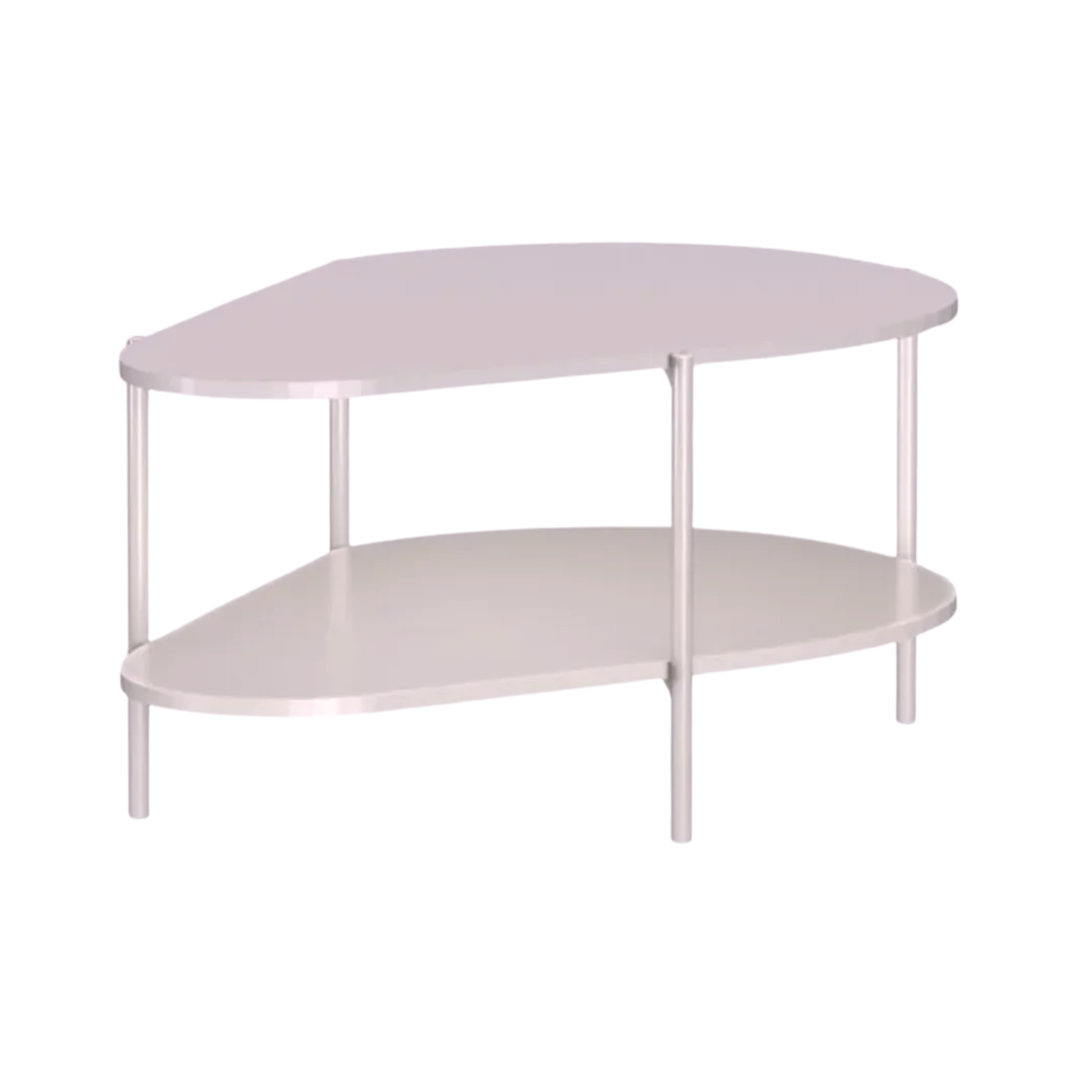 Table Basse Moderne à Deux Niveaux avec Structure en Métal