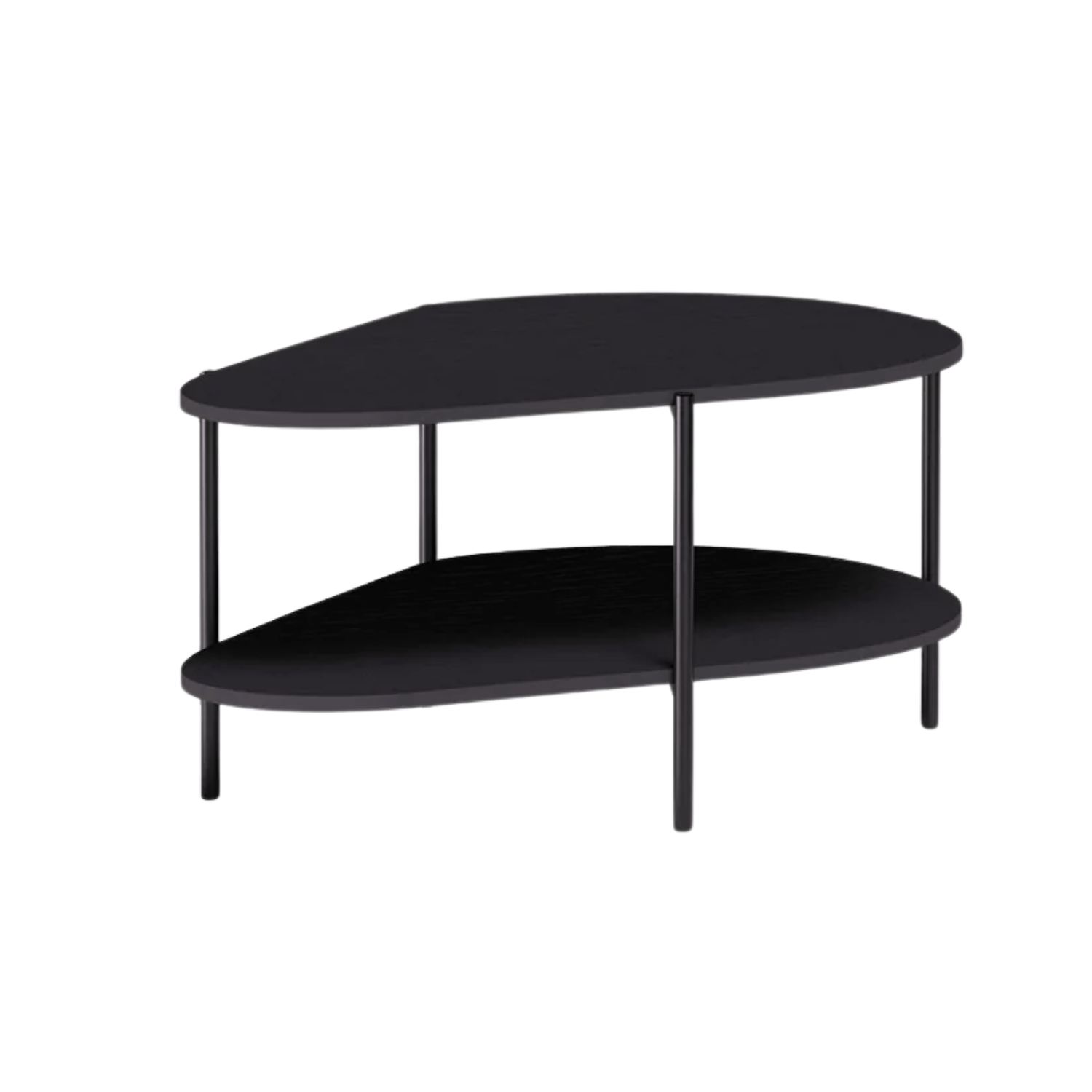 Table Basse Moderne à Deux Niveaux avec Structure en Métal