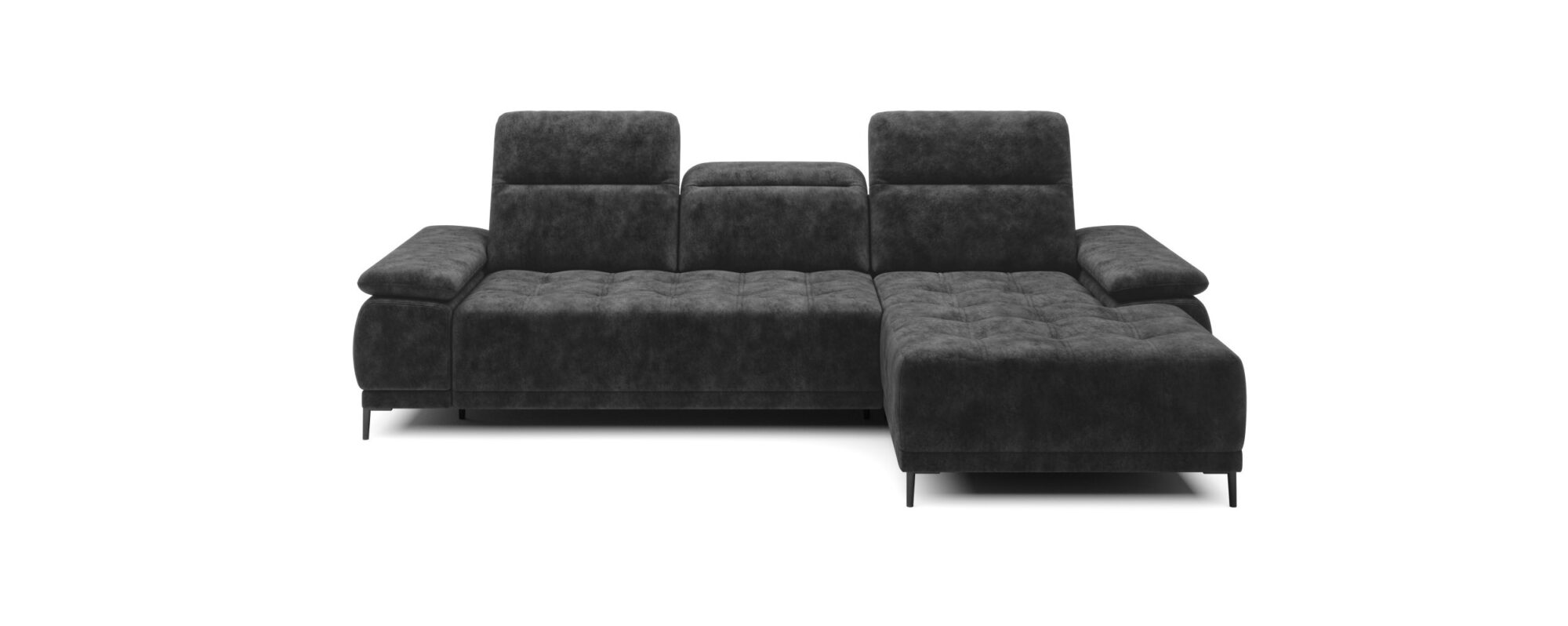 Canapé d'Angle Compact – Confort Personnalisé avec Appuis-tête réglables et profondeur d'assise modulable électriquement