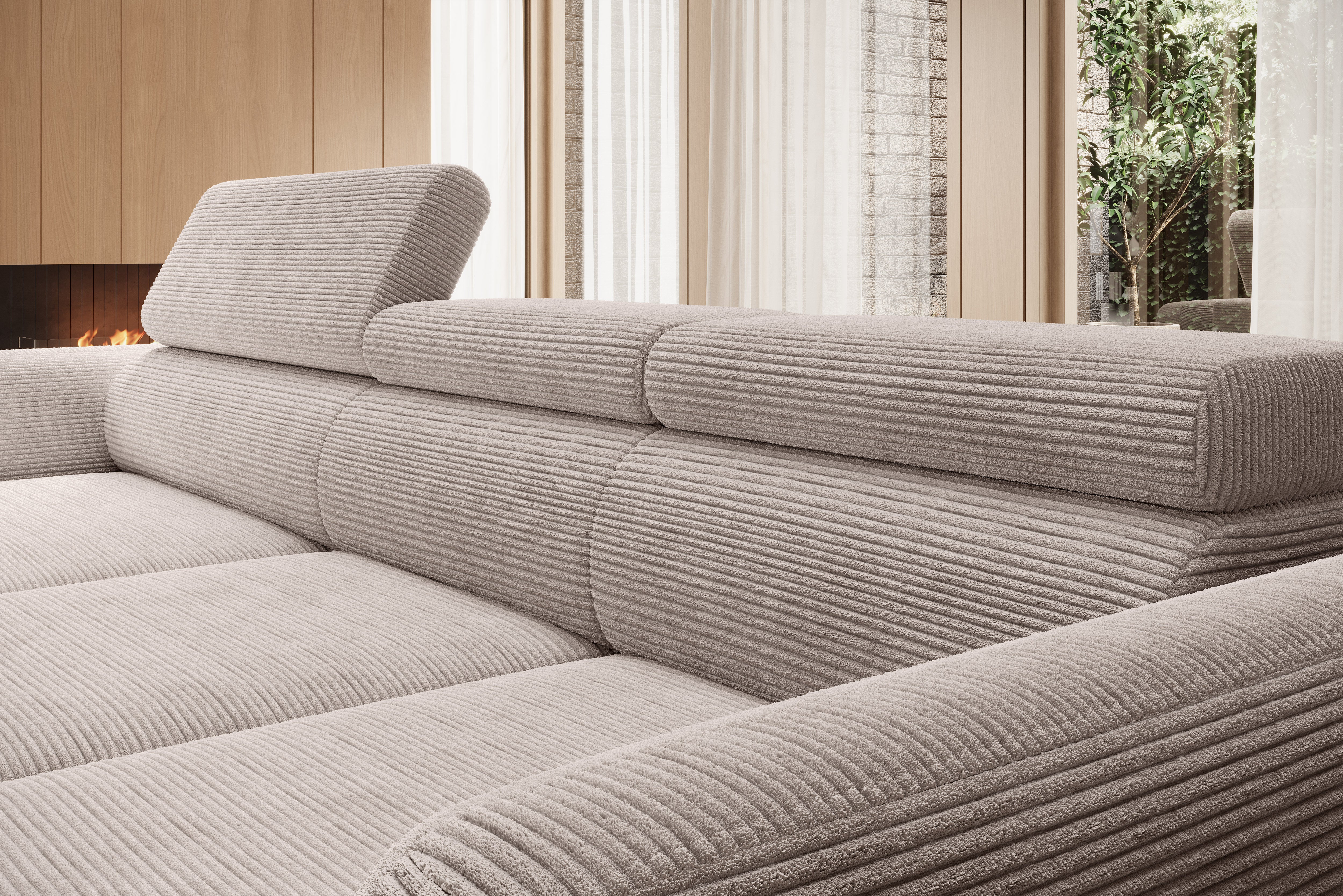 Canapé d’angle avec Assise extensible électrique - Meublei