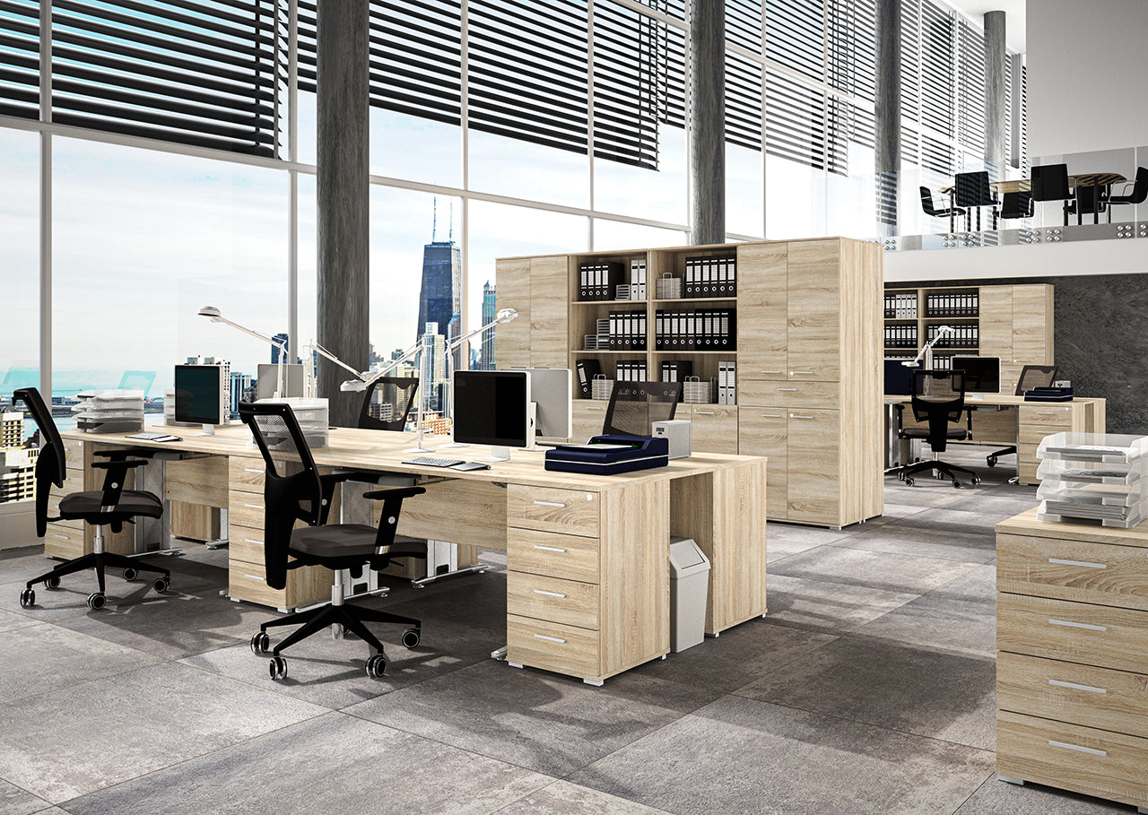 Étagère Moderne avec Bordure ABS - Panneau Laminé Résistant - Lumière de Sonoma