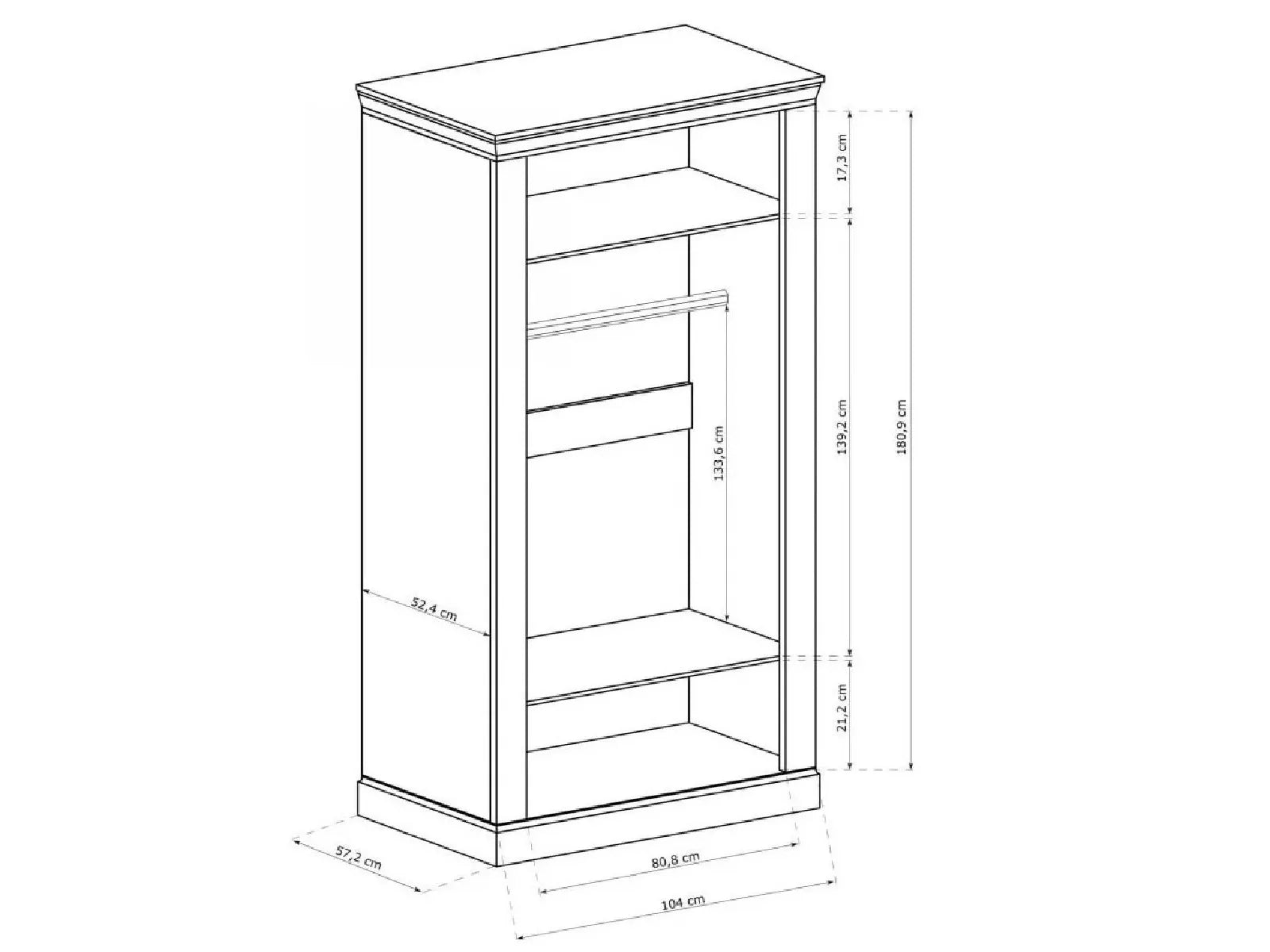 Armoire à deux portes avec rangements optimisés