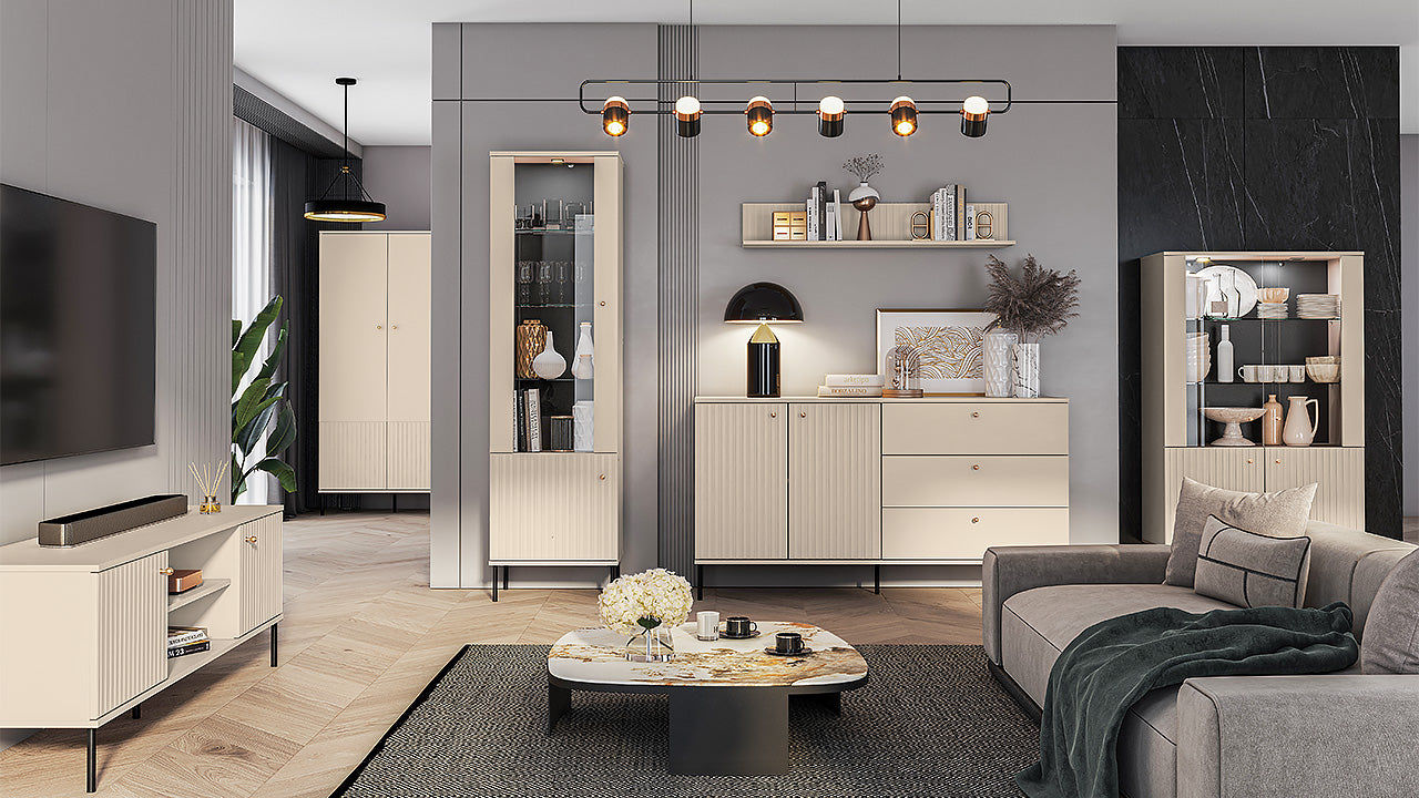 Ensemble Salon Complet – Collection SOFINA - 6 Pièces - Élégance Cachemire et Design Contemporain