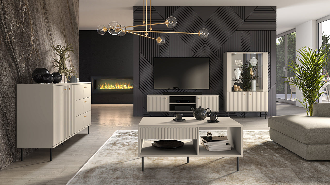 Ensemble Salon - Collection - Sofina – 4 Pièces - Élégance Cachemire et Design Contemporain