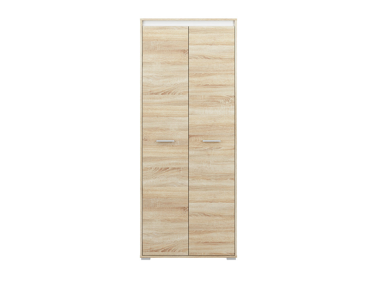 Armoire Dressing 2 Portes Sonoma Clair et Blanc – Rangement Moderne et Robuste