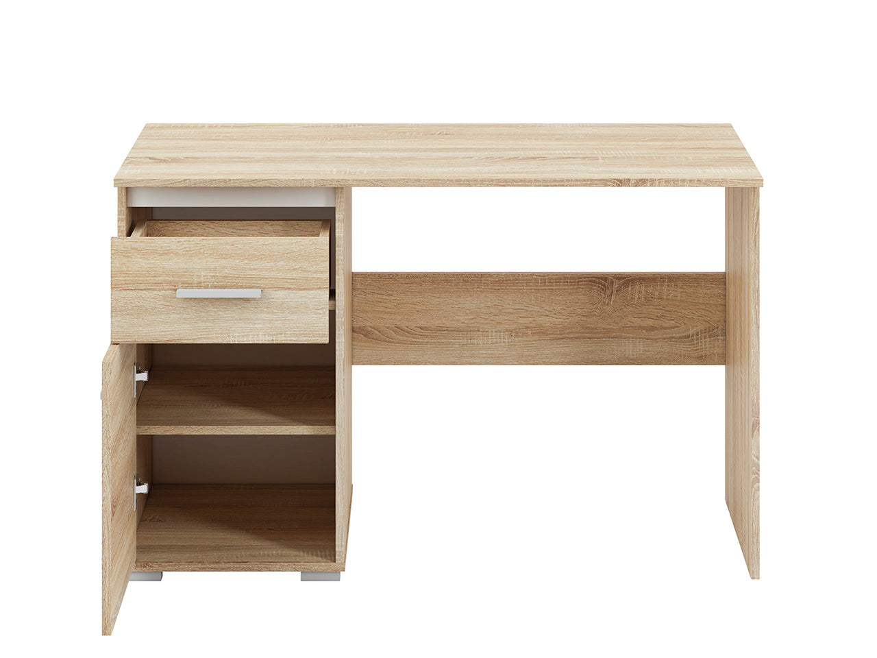 Bureau Moderne avec Bordure ABS en Lumière de Sonoma - Design Élégant et Résistant