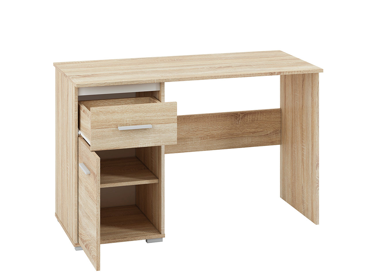 Bureau Moderne avec Bordure ABS en Lumière de Sonoma - Design Élégant et Résistant