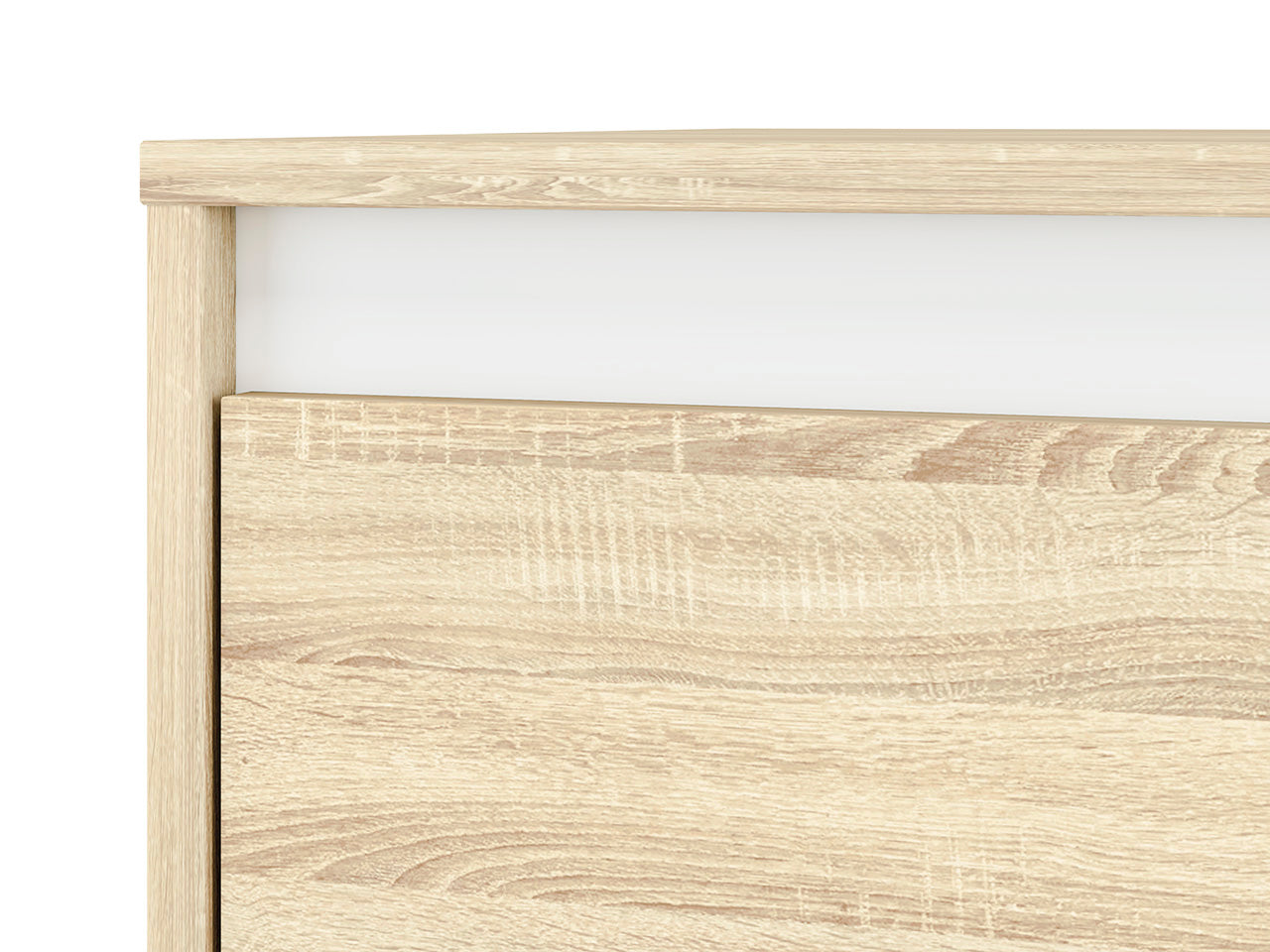 Bureau Moderne avec Bordure ABS en Lumière de Sonoma - Design Élégant et Résistant