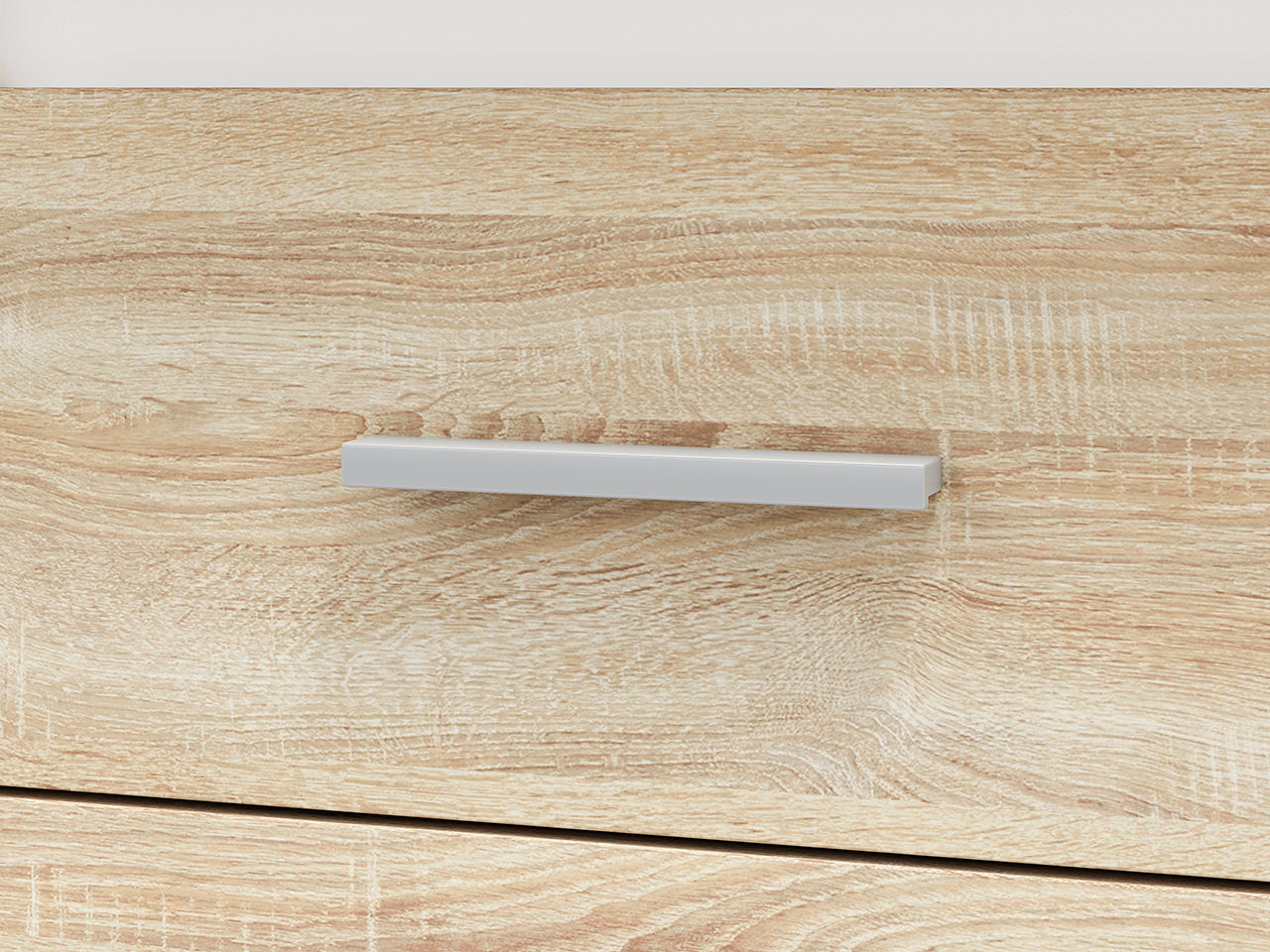 Bureau Moderne avec Bordure ABS en Lumière de Sonoma - Design Élégant et Résistant