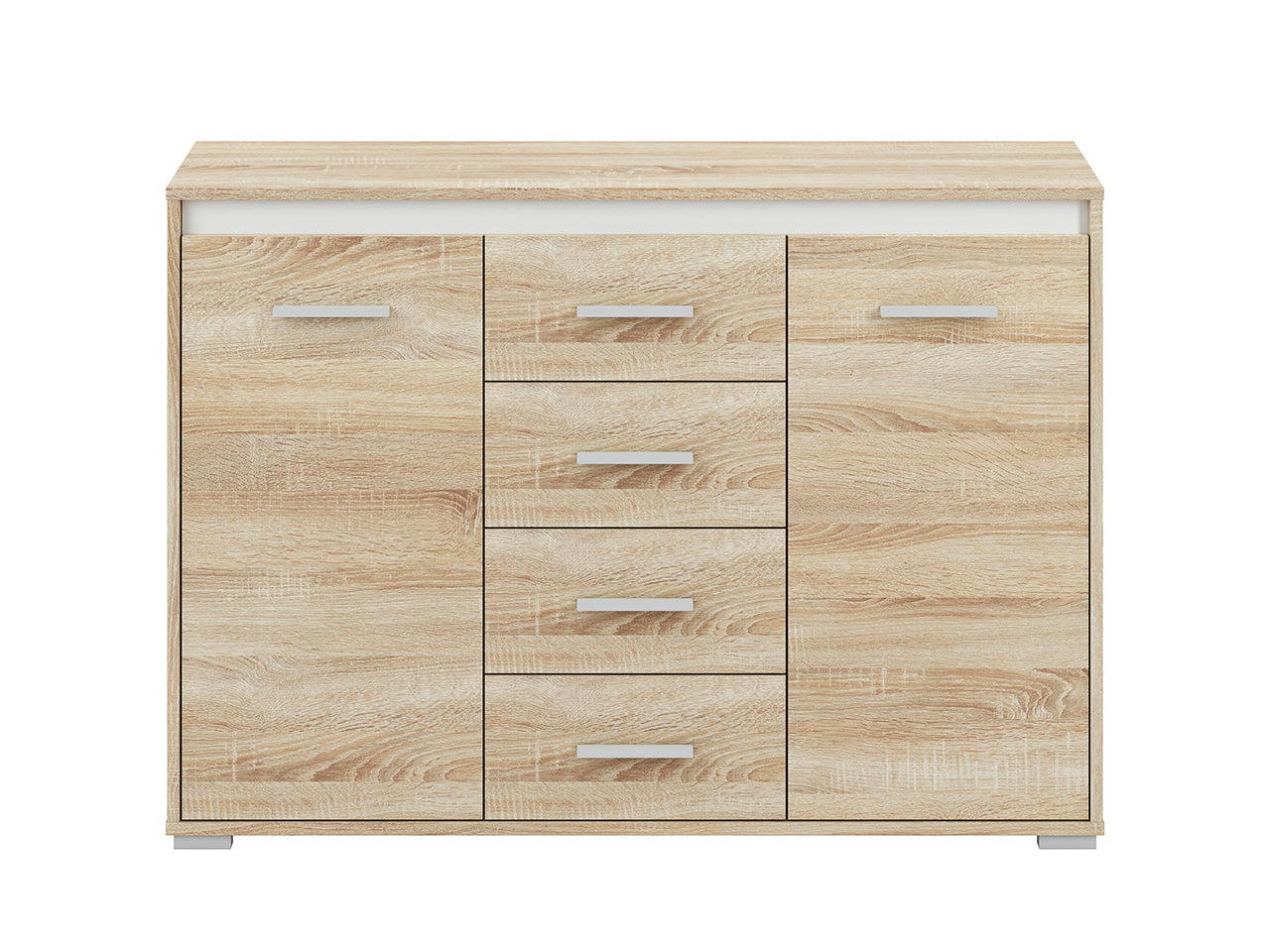 Buffet Contemporain Lumière de Sonoma - Meuble Résistant aux Rayures et à l'Humidité - Design Élégant et Pratique