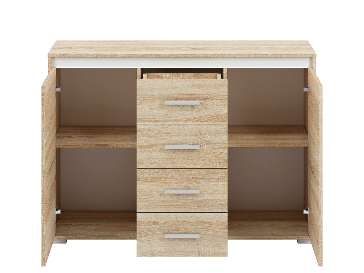 Buffet Contemporain Lumière de Sonoma - Meuble Résistant aux Rayures et à l'Humidité - Design Élégant et Pratique