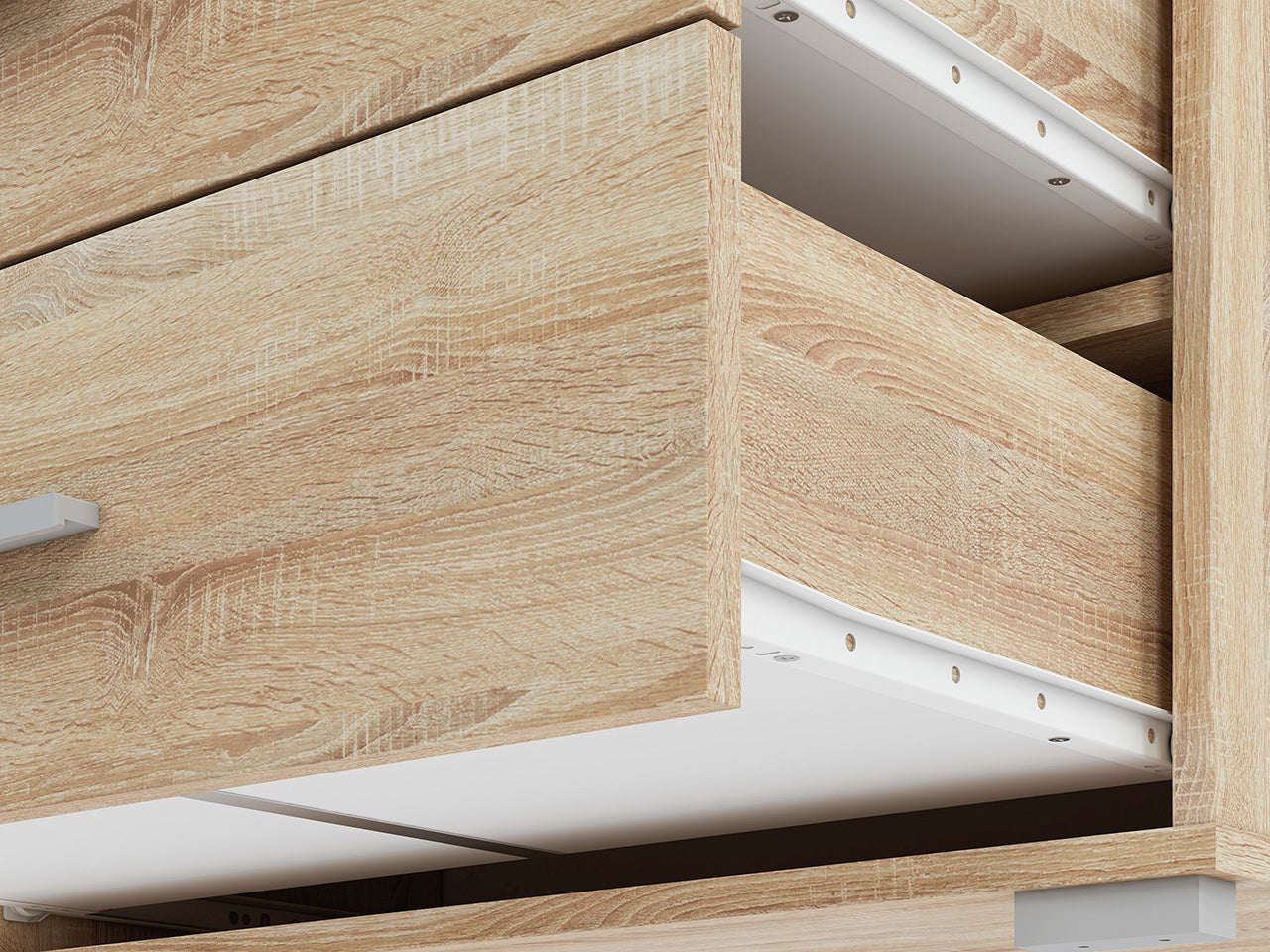 Buffet Moderne Lumière de Sonoma avec Finition ABS - Design Pratique et Résistant - Meuble Contemporain