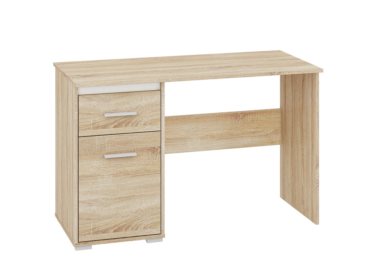 Bureau Moderne avec Bordure ABS en Lumière de Sonoma - Design Élégant et Résistant