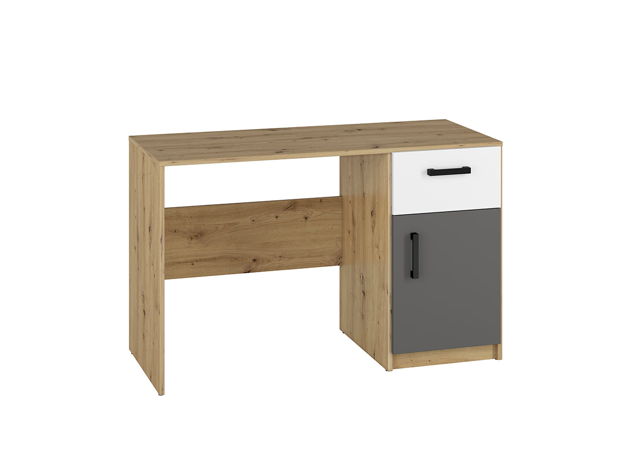 Bureau Moderne en MDF et Chêne avec Design Épuré - Idéal pour Espaces de Travail Contemporains