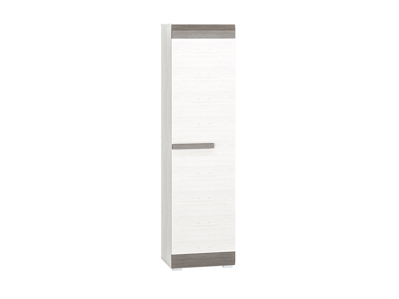 Armoire en Pin des Neiges et MDF Gris Neuf avec Bordure ABS