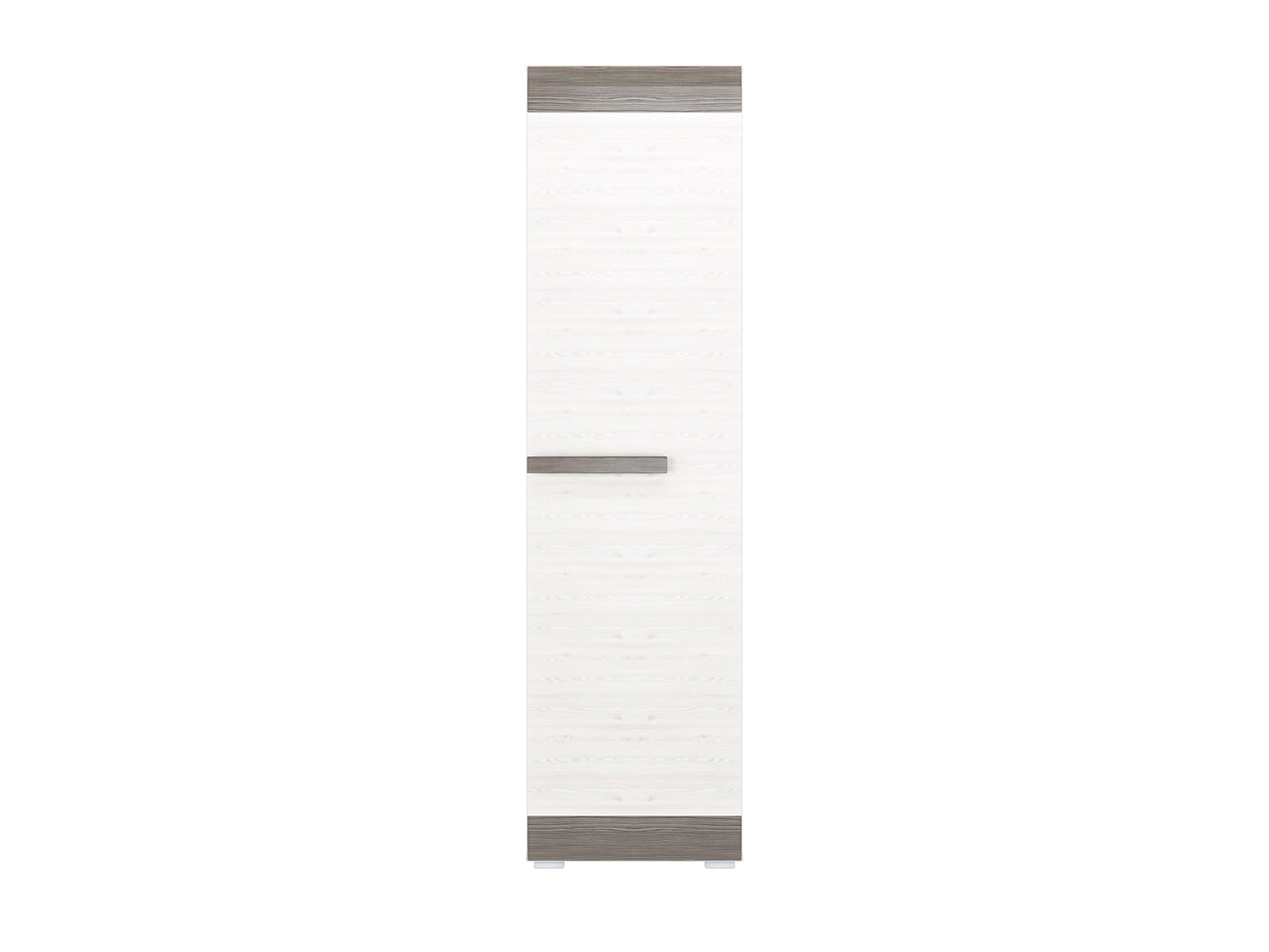 Armoire en Pin des Neiges et MDF Gris Neuf avec Bordure ABS
