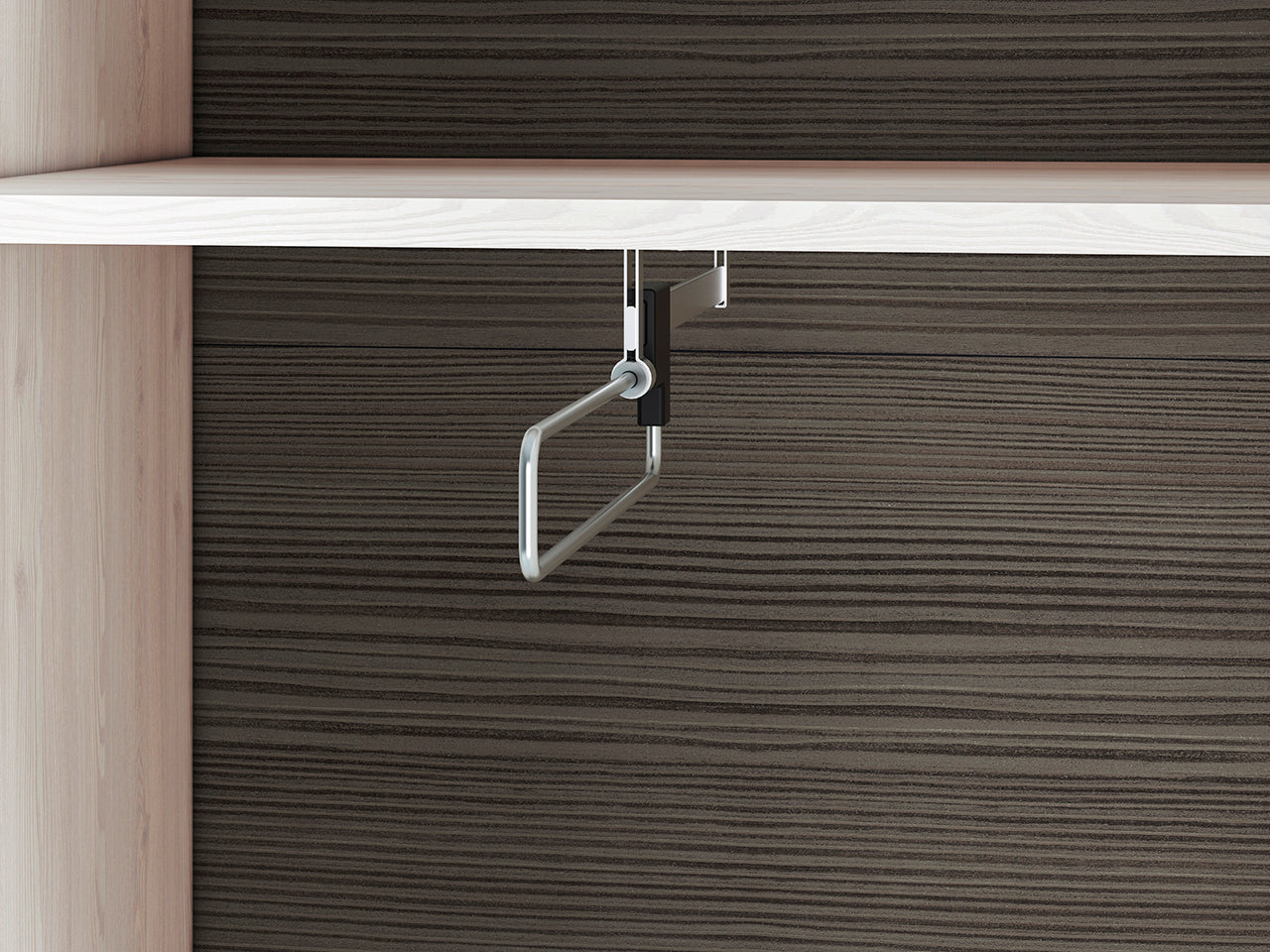 Armoire en Pin des Neiges et MDF Gris Neuf avec Bordure ABS