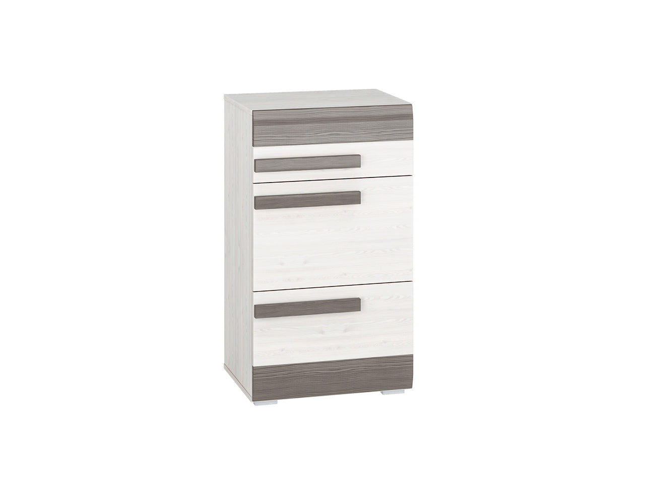 Meuble à Chaussures en Pin des Neiges et MDF Gris Neuf avec Bordure ABS