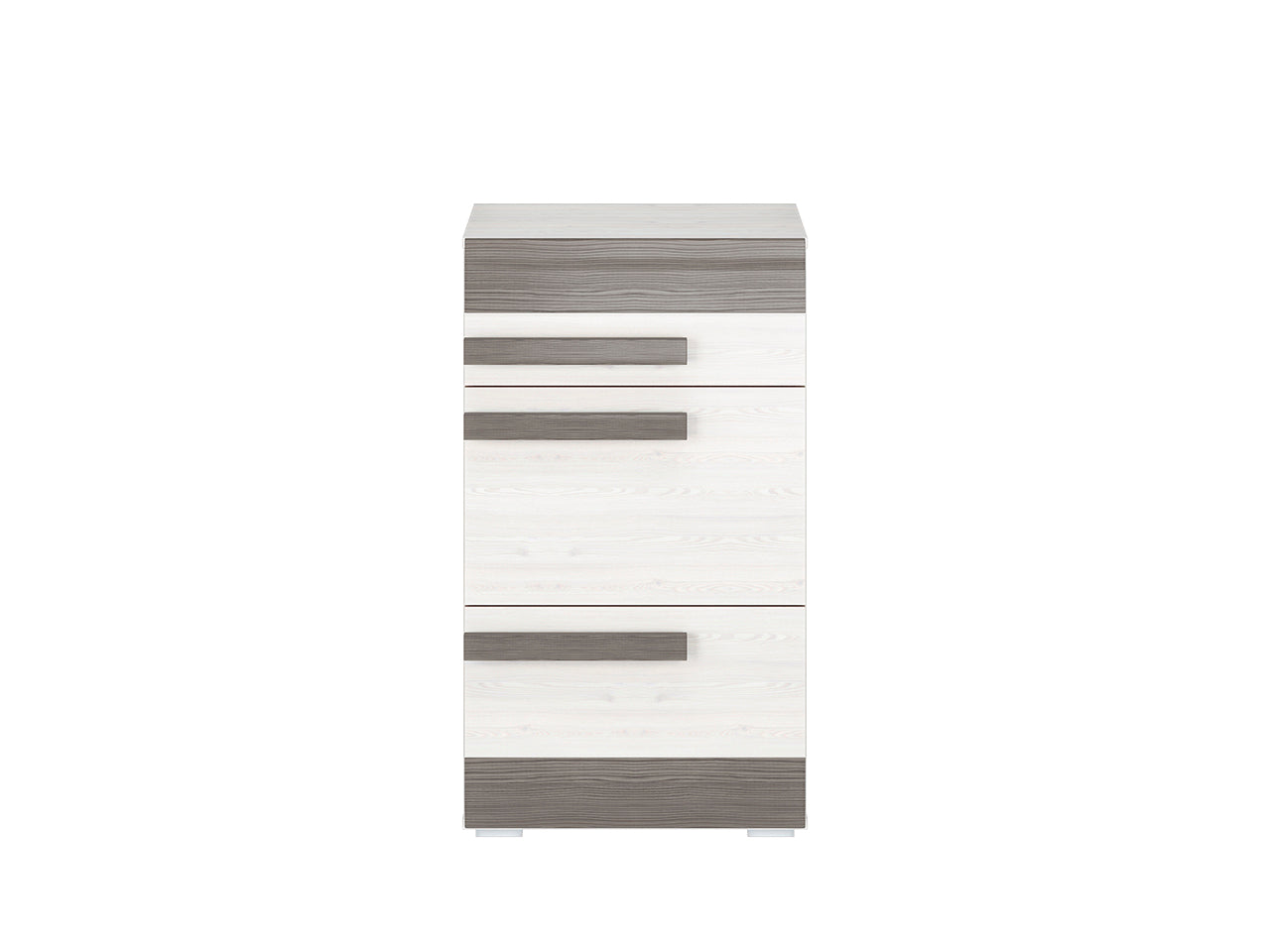 Meuble à Chaussures en Pin des Neiges et MDF Gris Neuf avec Bordure ABS