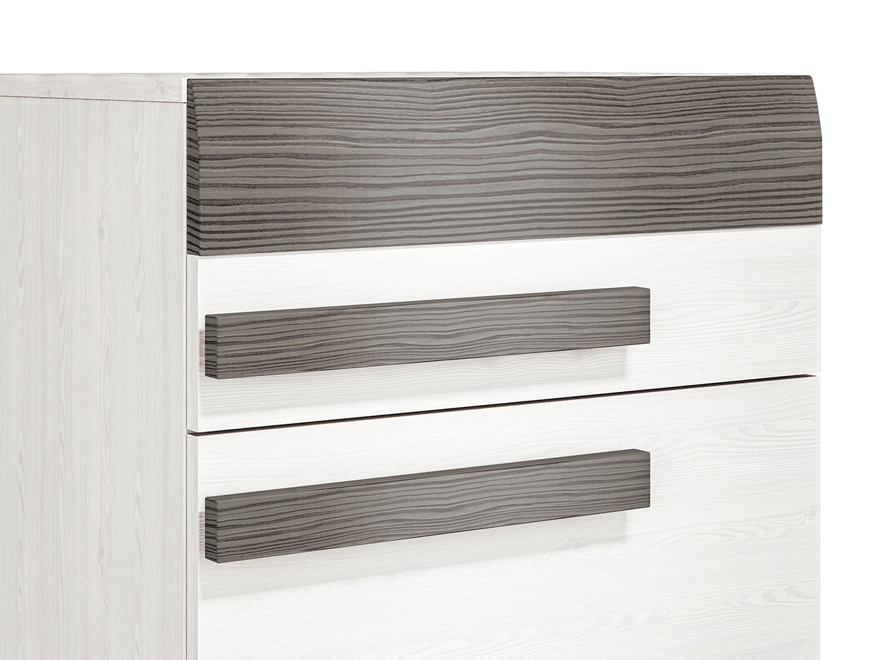 Meuble à Chaussures en Pin des Neiges et MDF Gris Neuf avec Bordure ABS