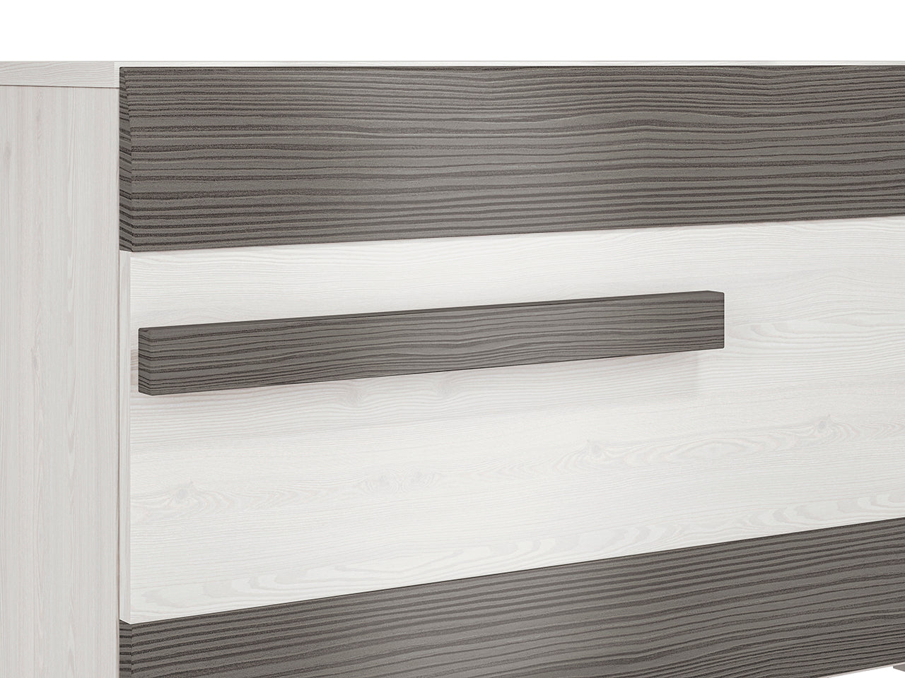 Meuble à Chaussures en Pin des Neiges et MDF Gris Neuf avec Bordure ABS